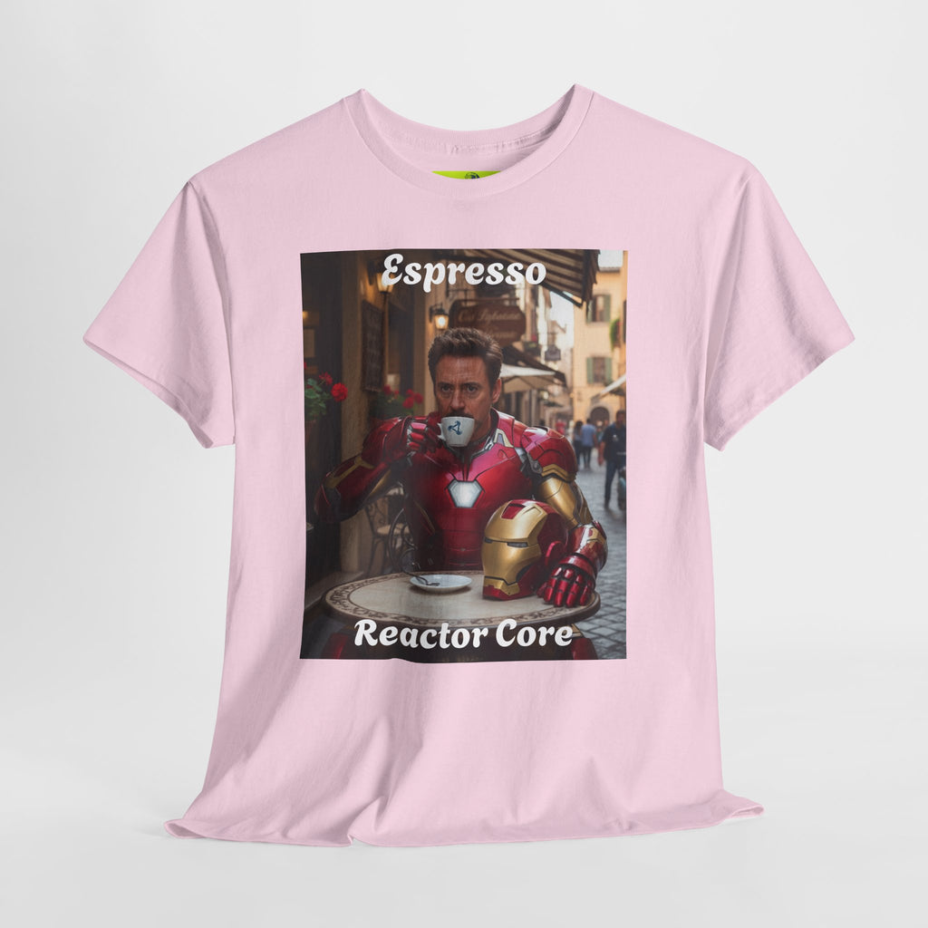 More Espresso Less Depresso Espresso Reactor Core Unisex Heavy Cotton Tee