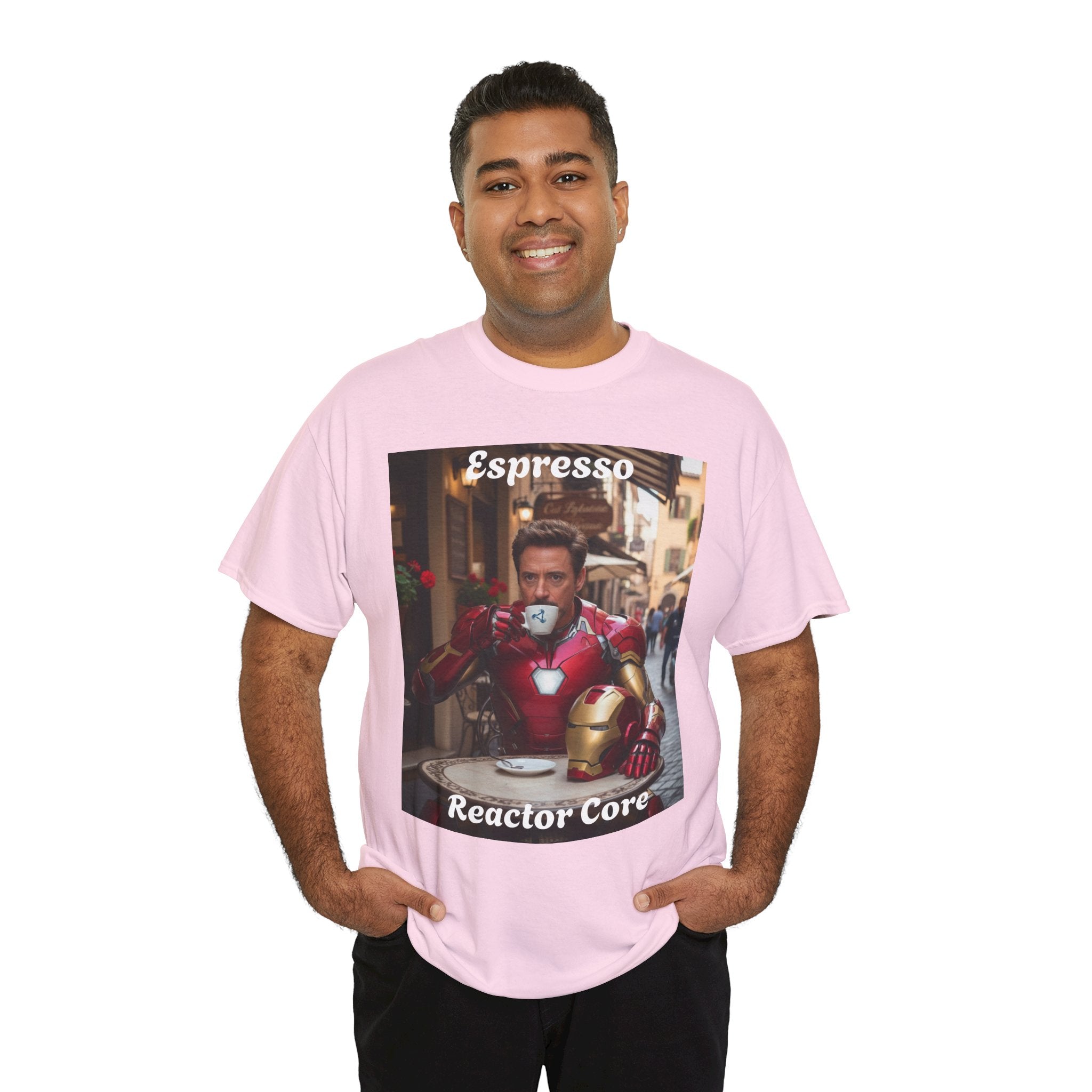 More Espresso Less Depresso Espresso Reactor Core Unisex Heavy Cotton Tee