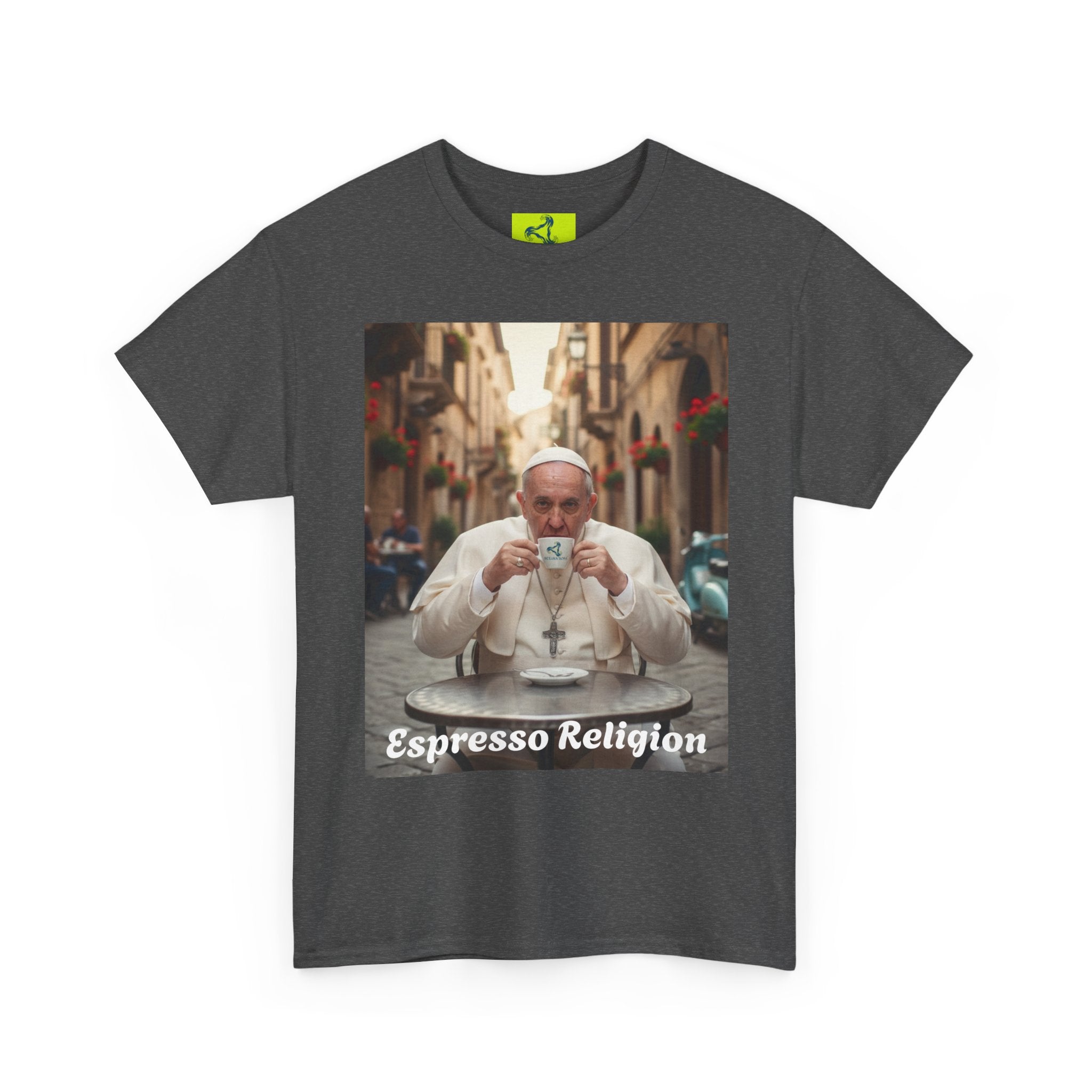 More Espresso Less Depresso Espresso Religion Unisex Heavy Cotton Tee