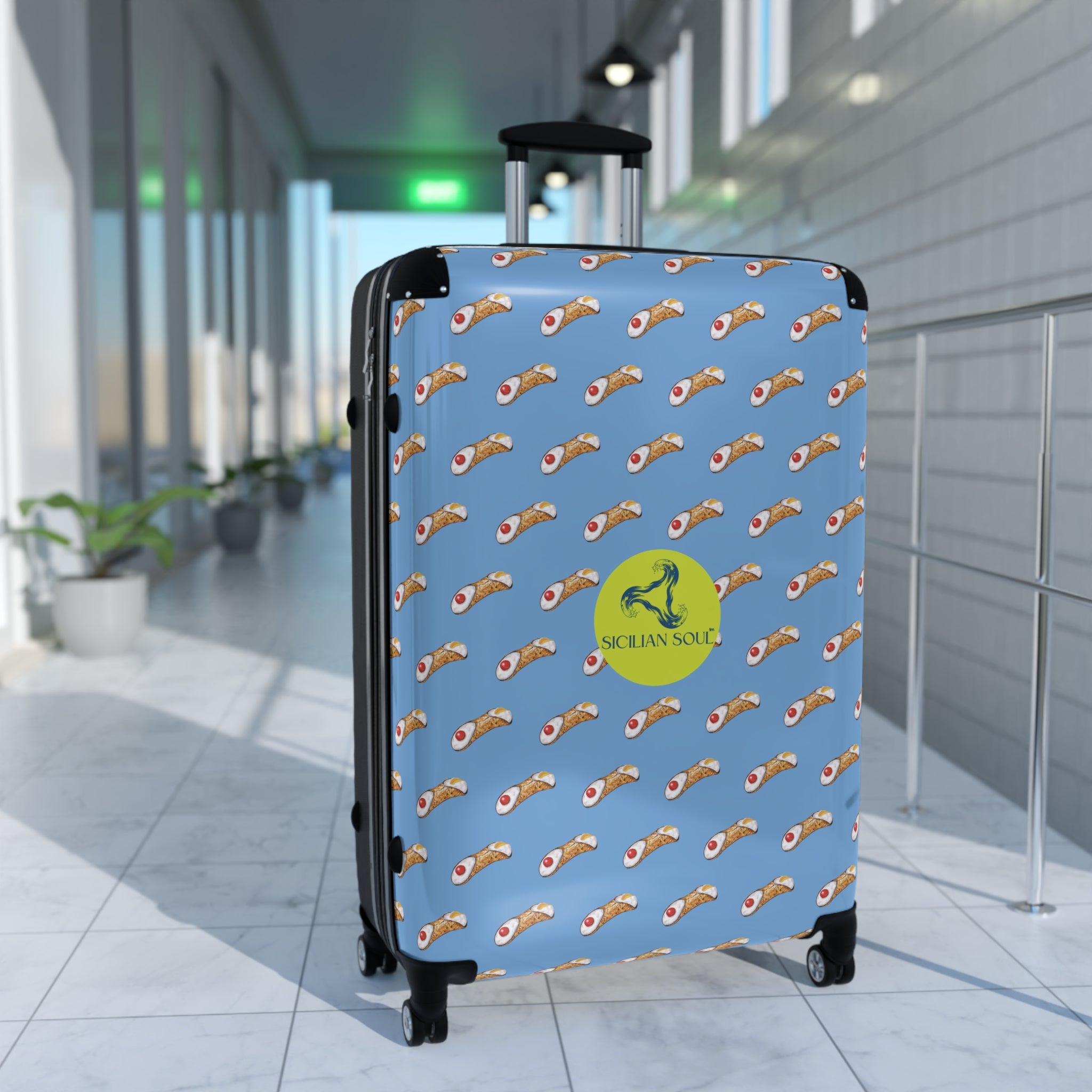 Sicilian Soul Suitcase Cannoli Pattern Suitcase for Travel Lovers