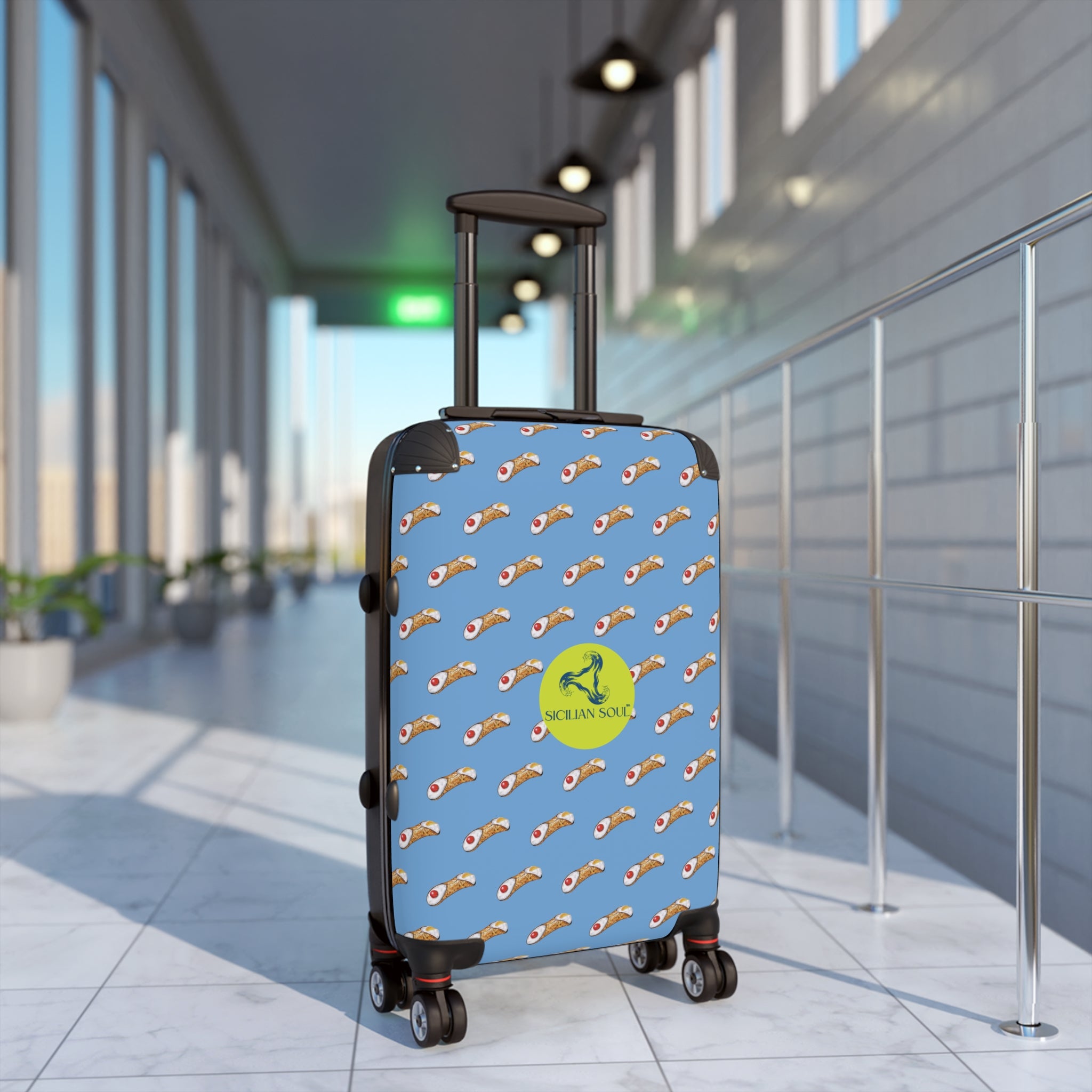 Sicilian Soul Suitcase Cannoli Pattern Suitcase for Travel Lovers