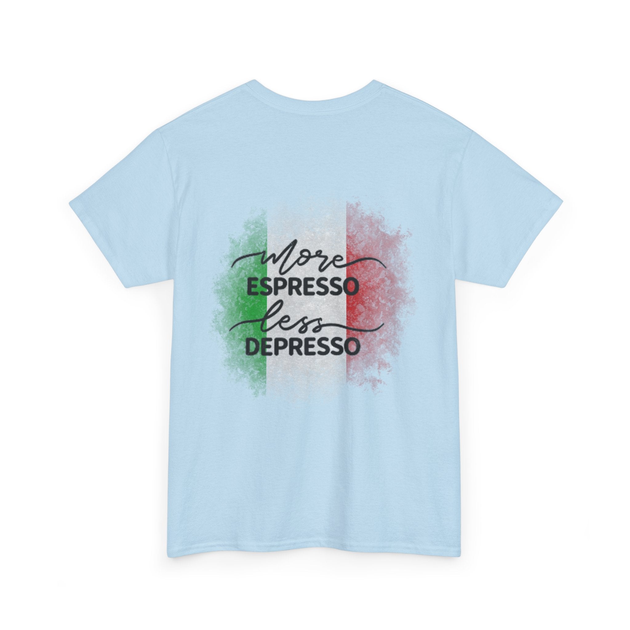 More Espresso Less Depresso Gru Unisex Heavy Cotton Tee