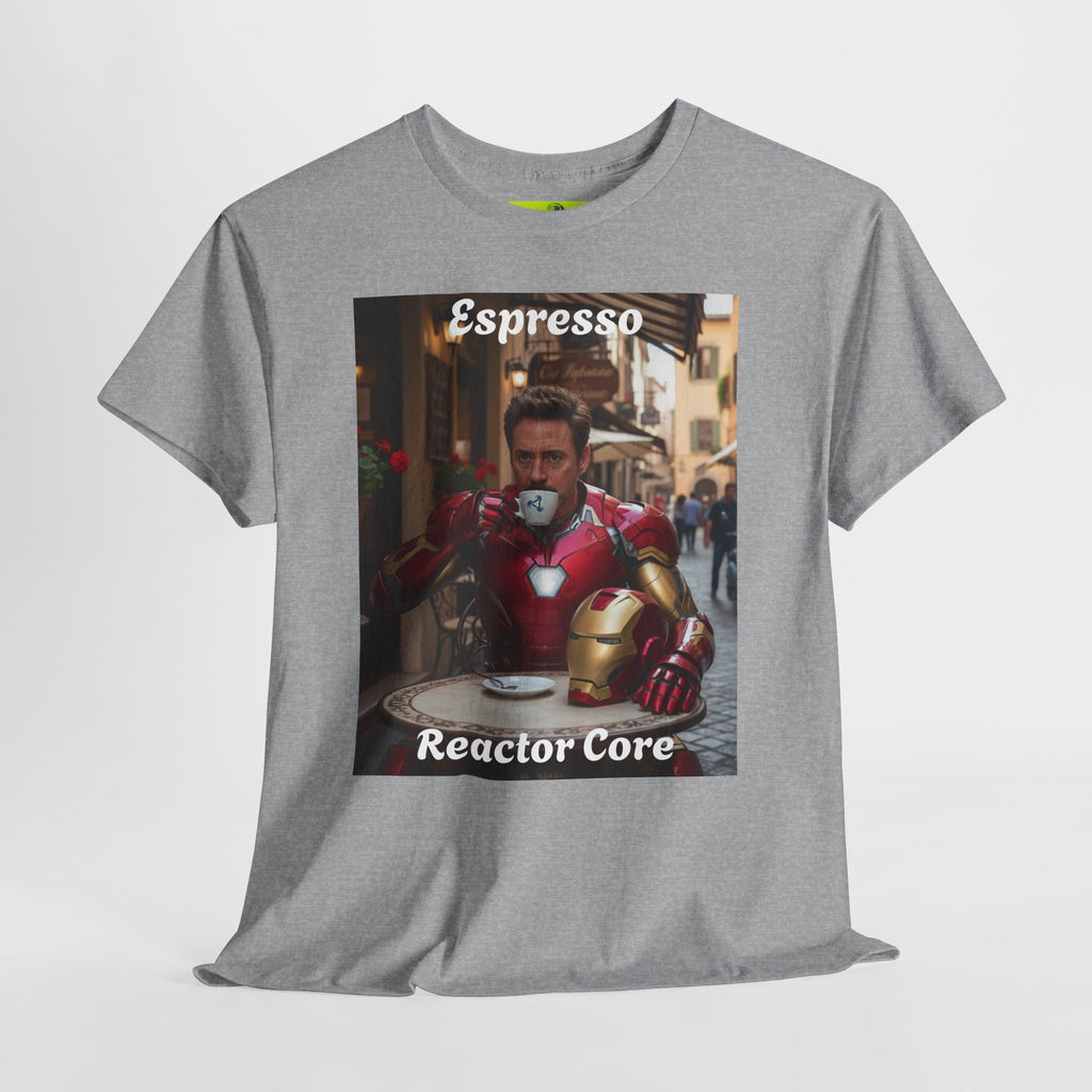 More Espresso Less Depresso Espresso Reactor Core Unisex Heavy Cotton Tee