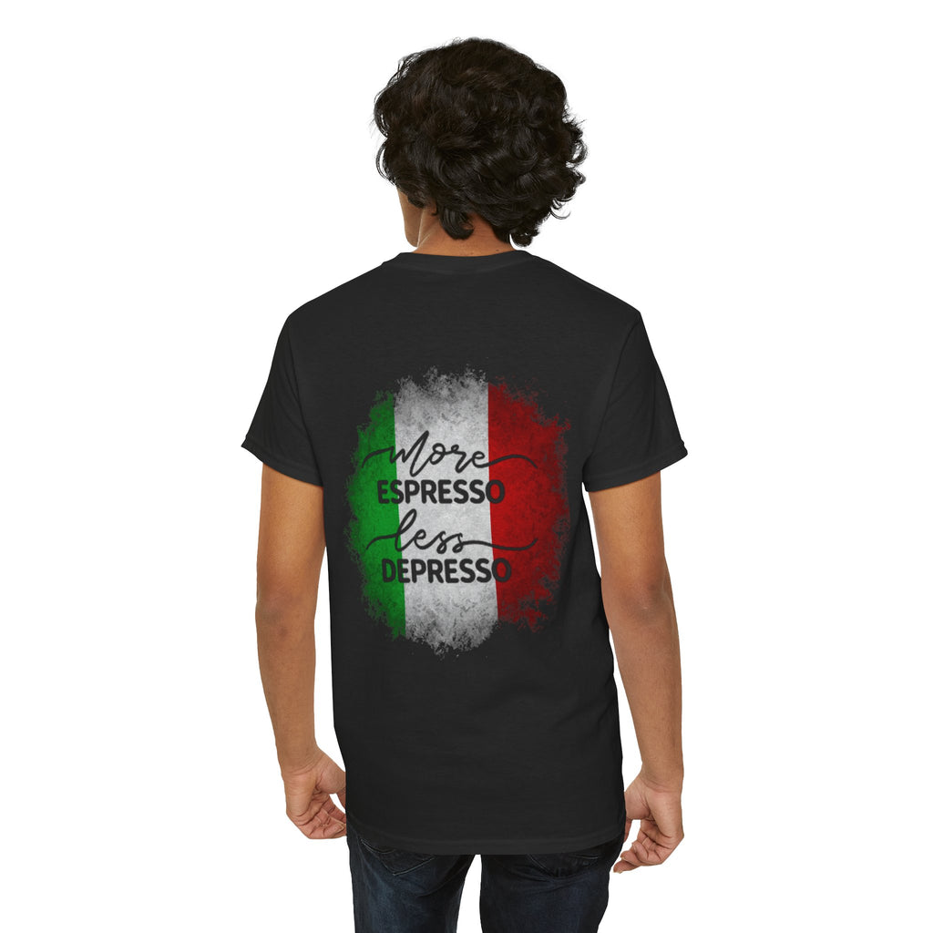 More Espresso Less Depresso Java Mutants Unisex Heavy Cotton Tee