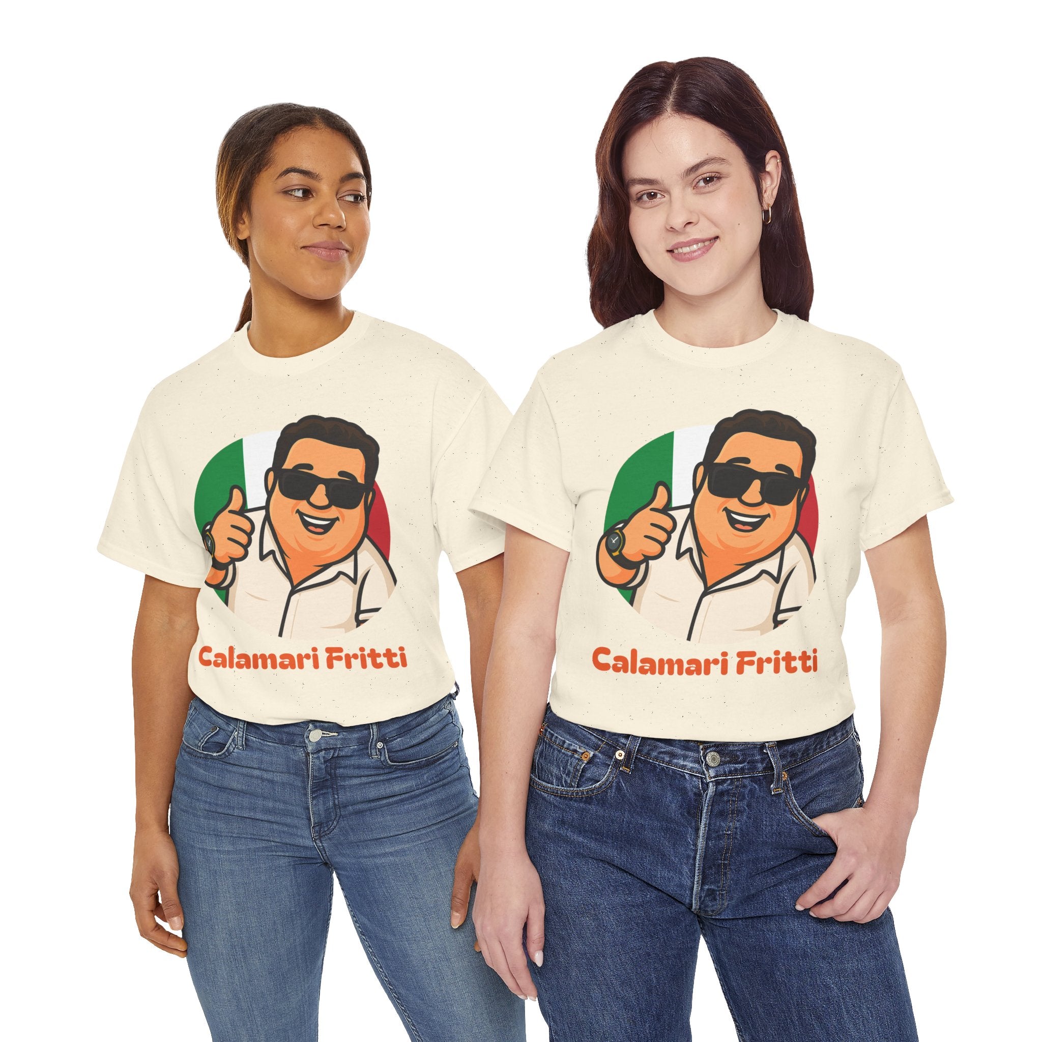 Zio Tony Collection Unisex Dad Jokes Funny Graphic Tee Calamari Fritti