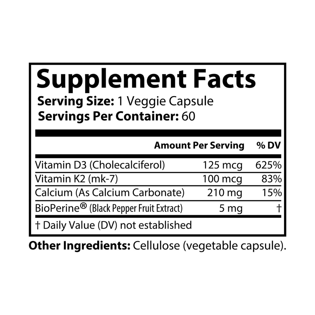 Sicilian Soul - Sole e Amore Vitamin K2 + D3 Supplement (60 Capsules)