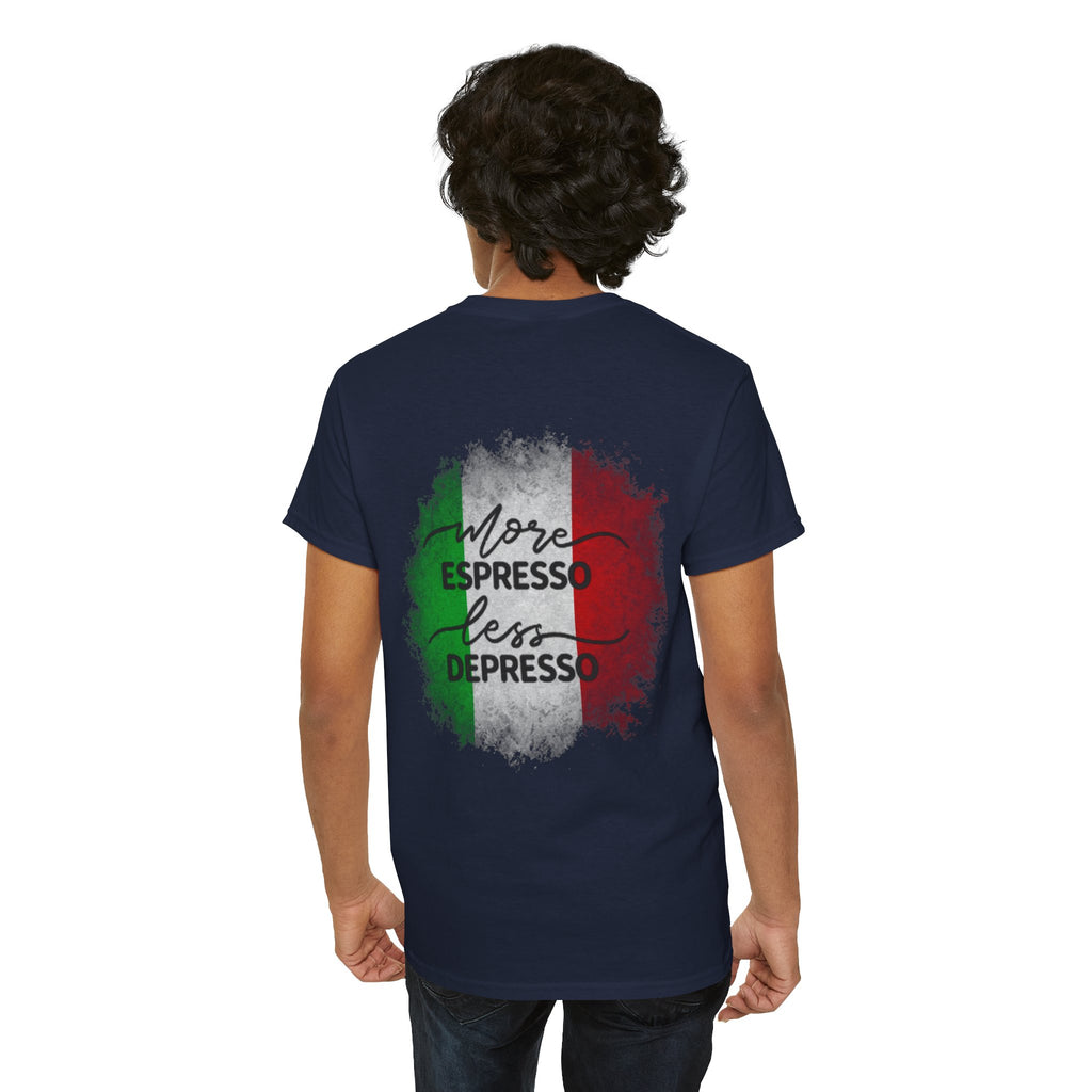 More Espresso Less Depresso Java Mutants Unisex Heavy Cotton Tee