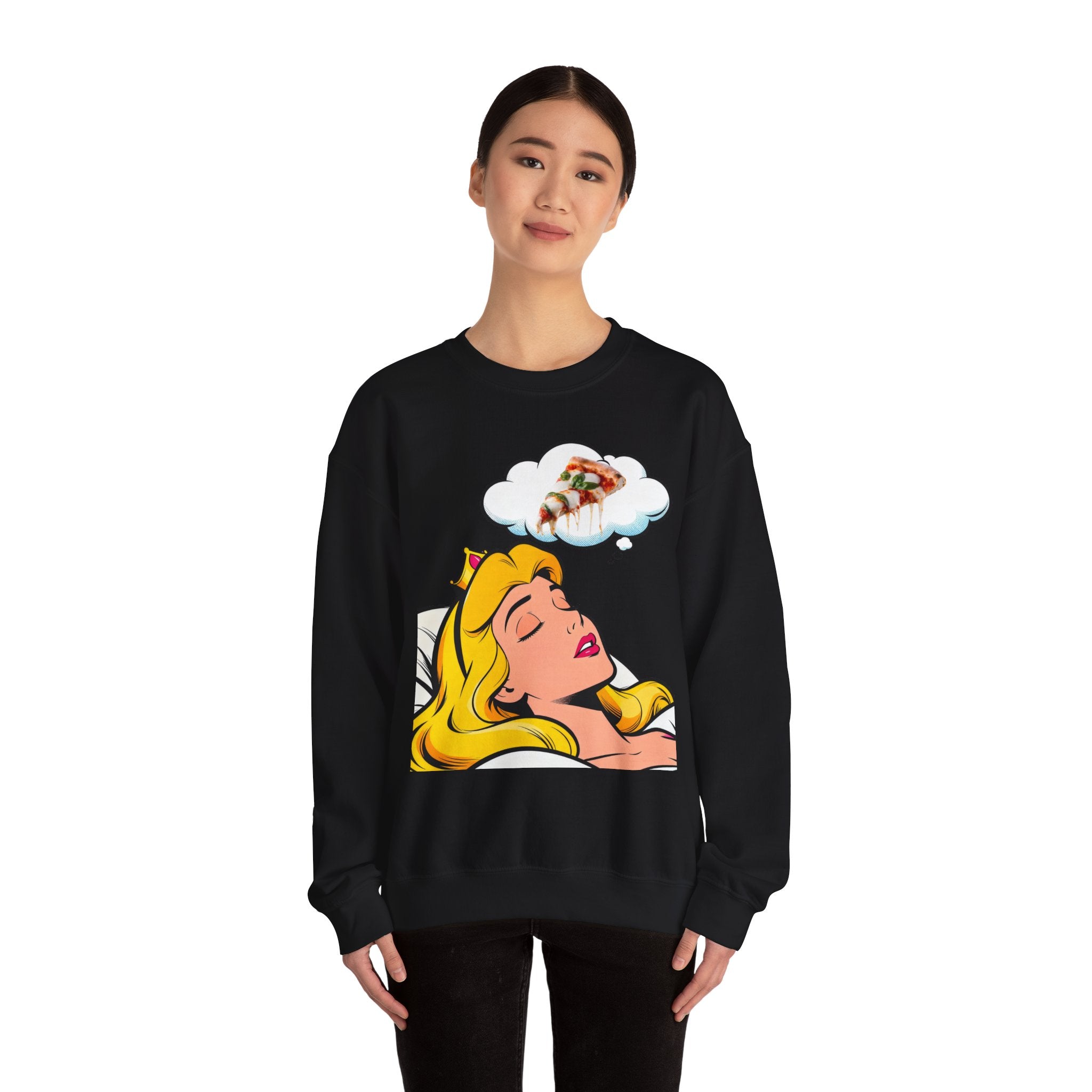 Pizza Dreamy Princess Crewneck – Cozy, Artsy & Whimsical