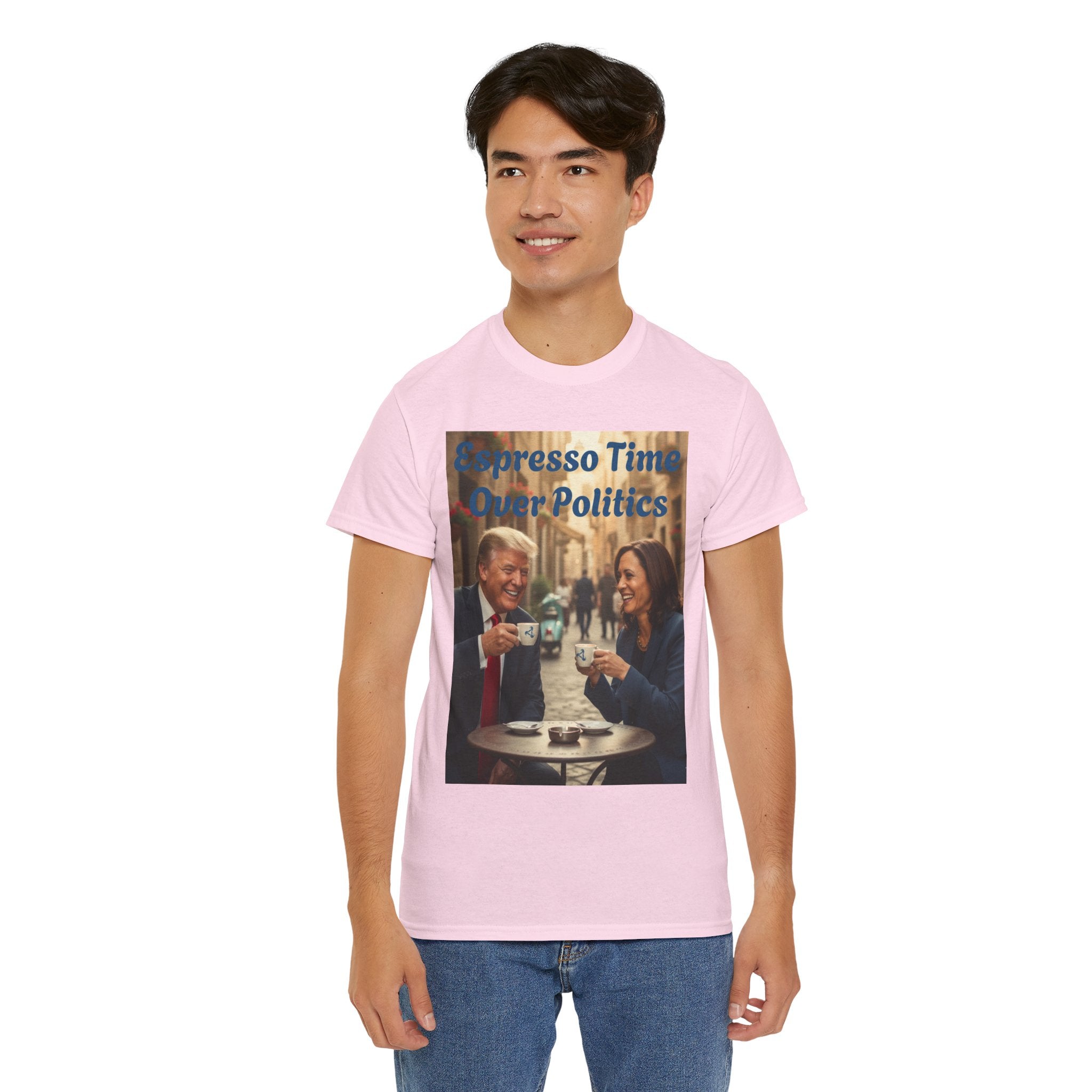 More Espresso Less Depresso Espresso Time Unisex Heavy Cotton Tee