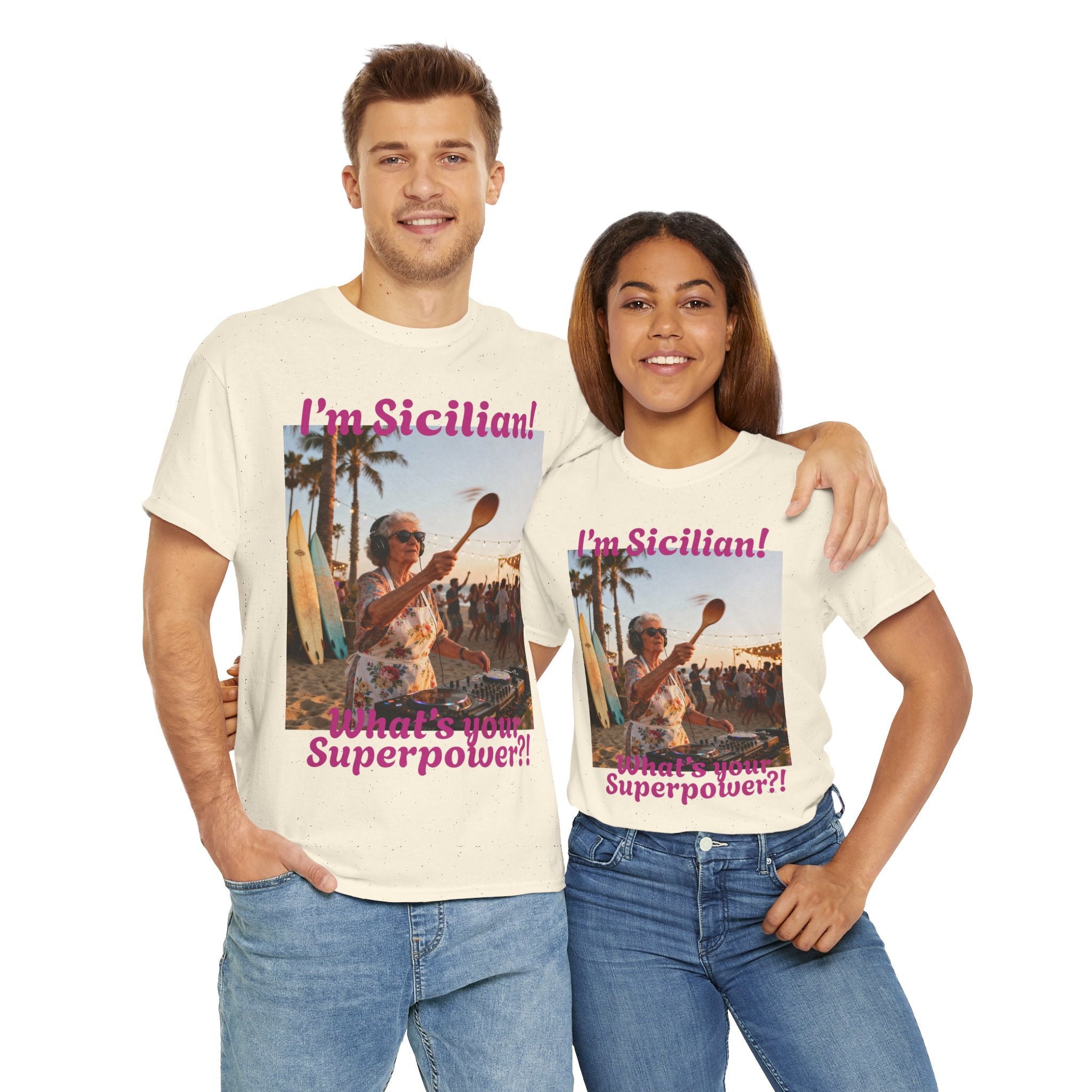 Sicilian Superpower Unisex Heavy Cotton Tee