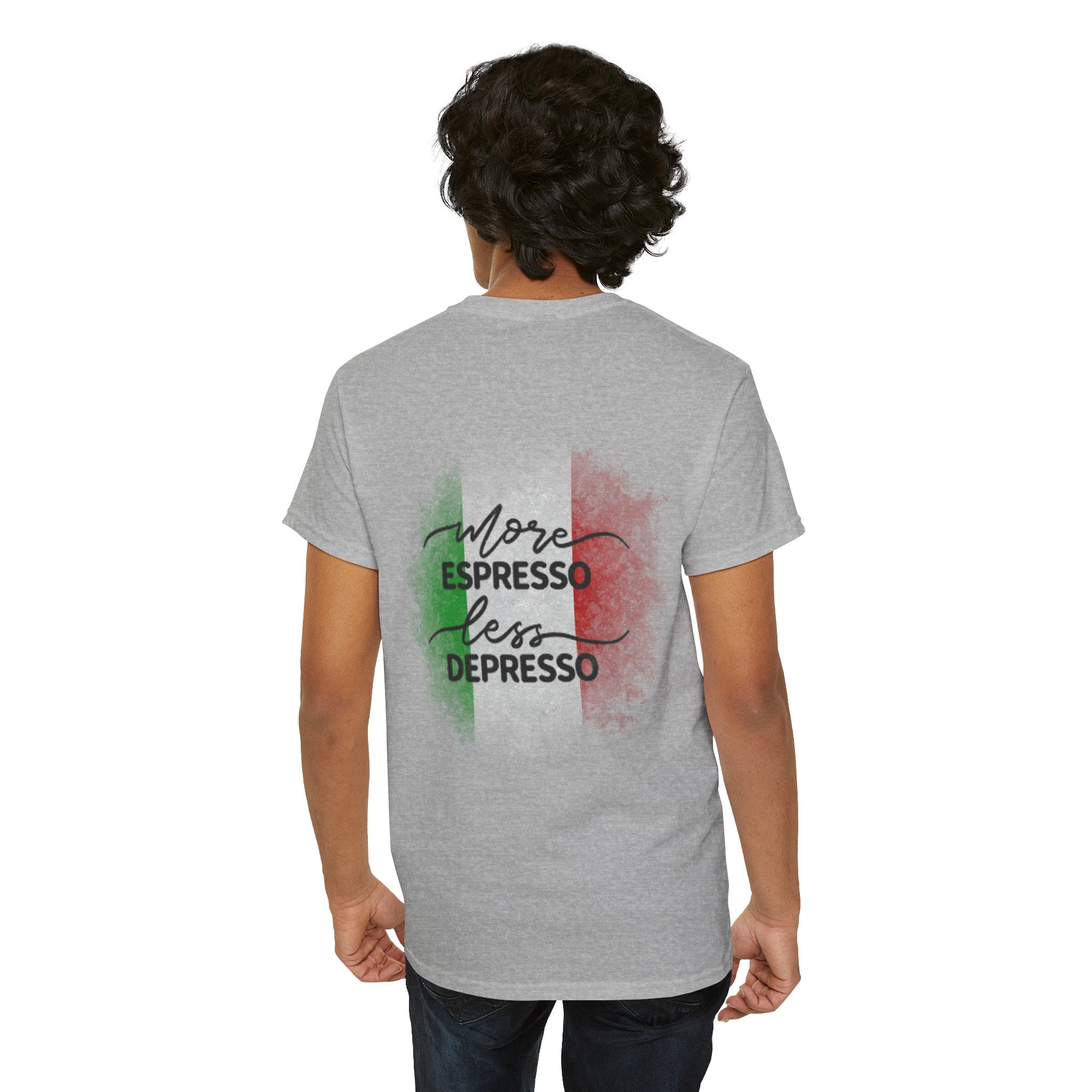 More Espresso Less Depresso Java Mutants Unisex Heavy Cotton Tee