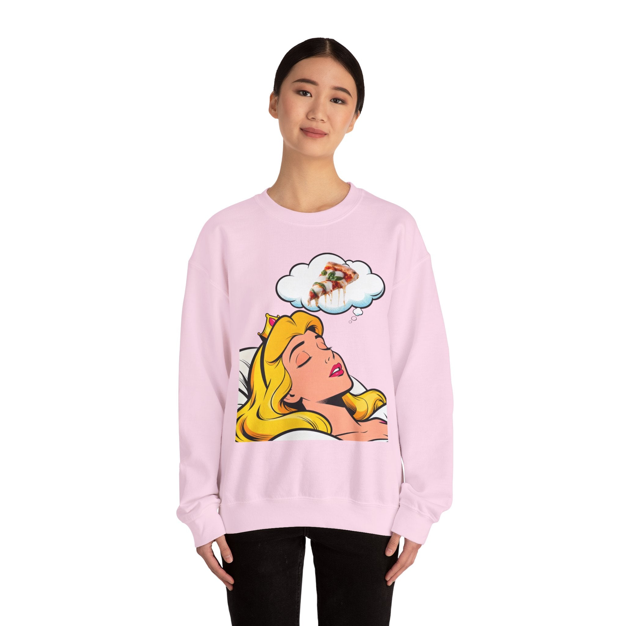 Pizza Dreamy Princess Crewneck – Cozy, Artsy & Whimsical