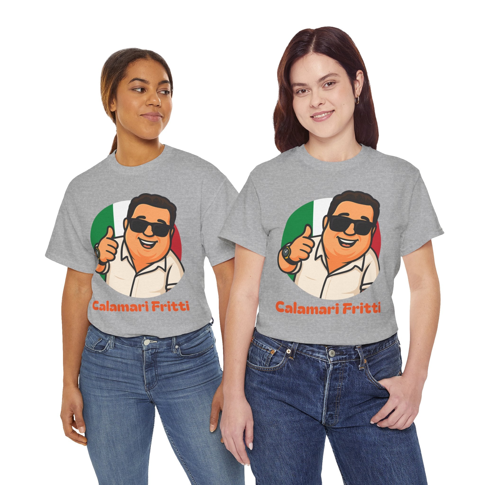 Zio Tony Collection Unisex Dad Jokes Funny Graphic Tee Calamari Fritti