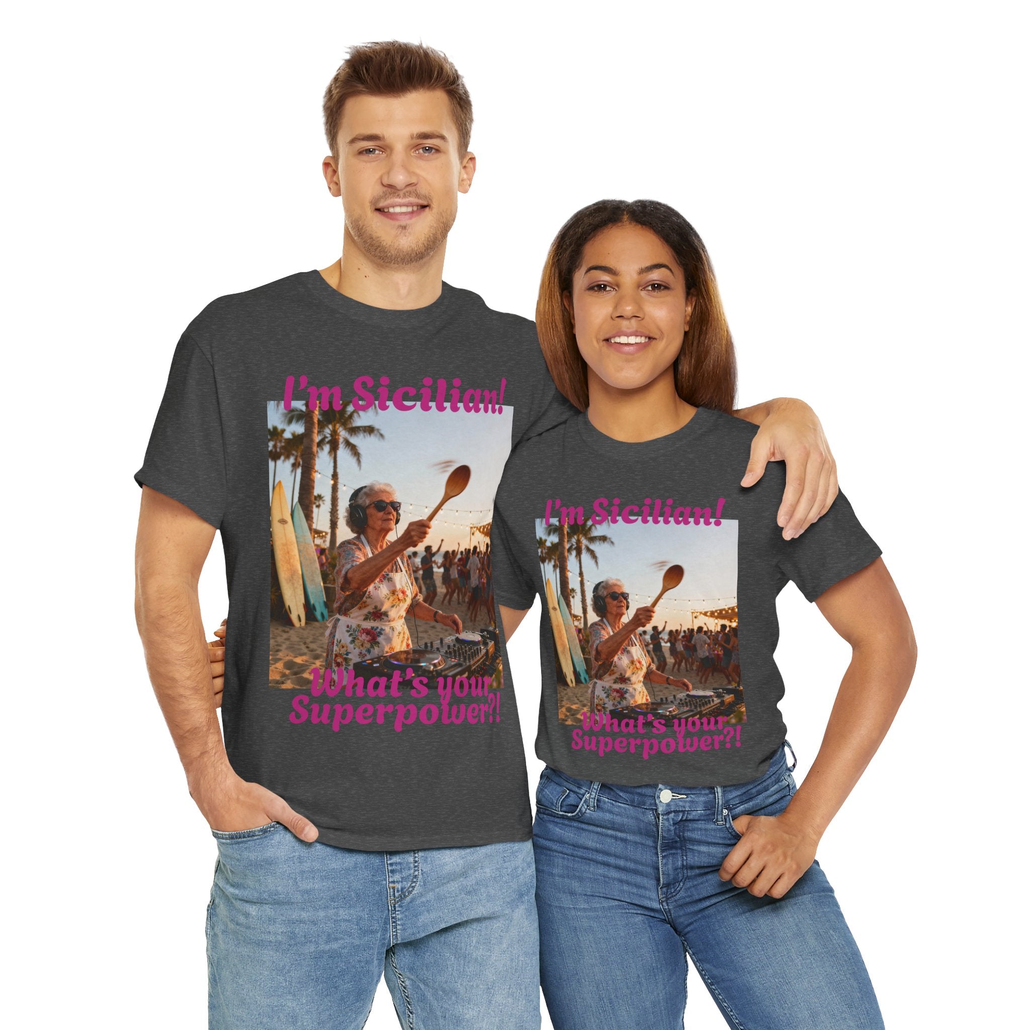 Sicilian Superpower Unisex Heavy Cotton Tee
