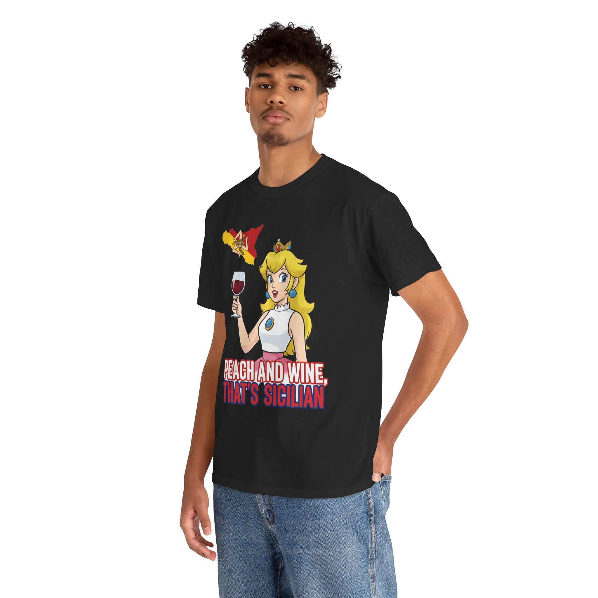 Peach and Wine Unisex Heavy Cotton Tee