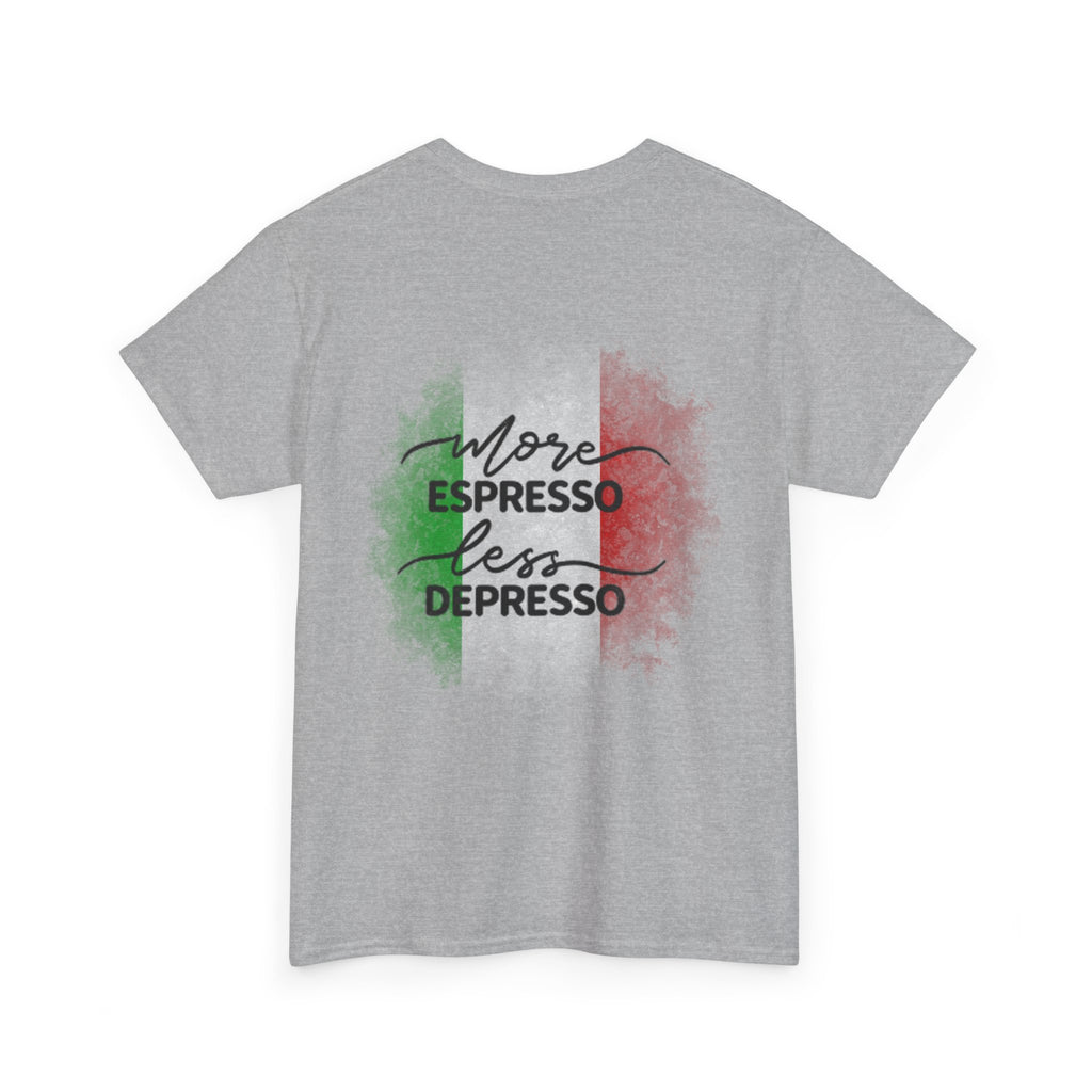 More Espresso Less Depresso Gru Unisex Heavy Cotton Tee