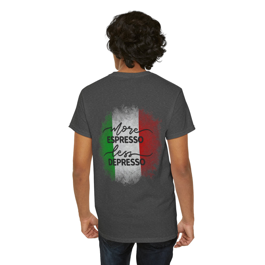 More Espresso Less Depresso Java Mutants Unisex Heavy Cotton Tee