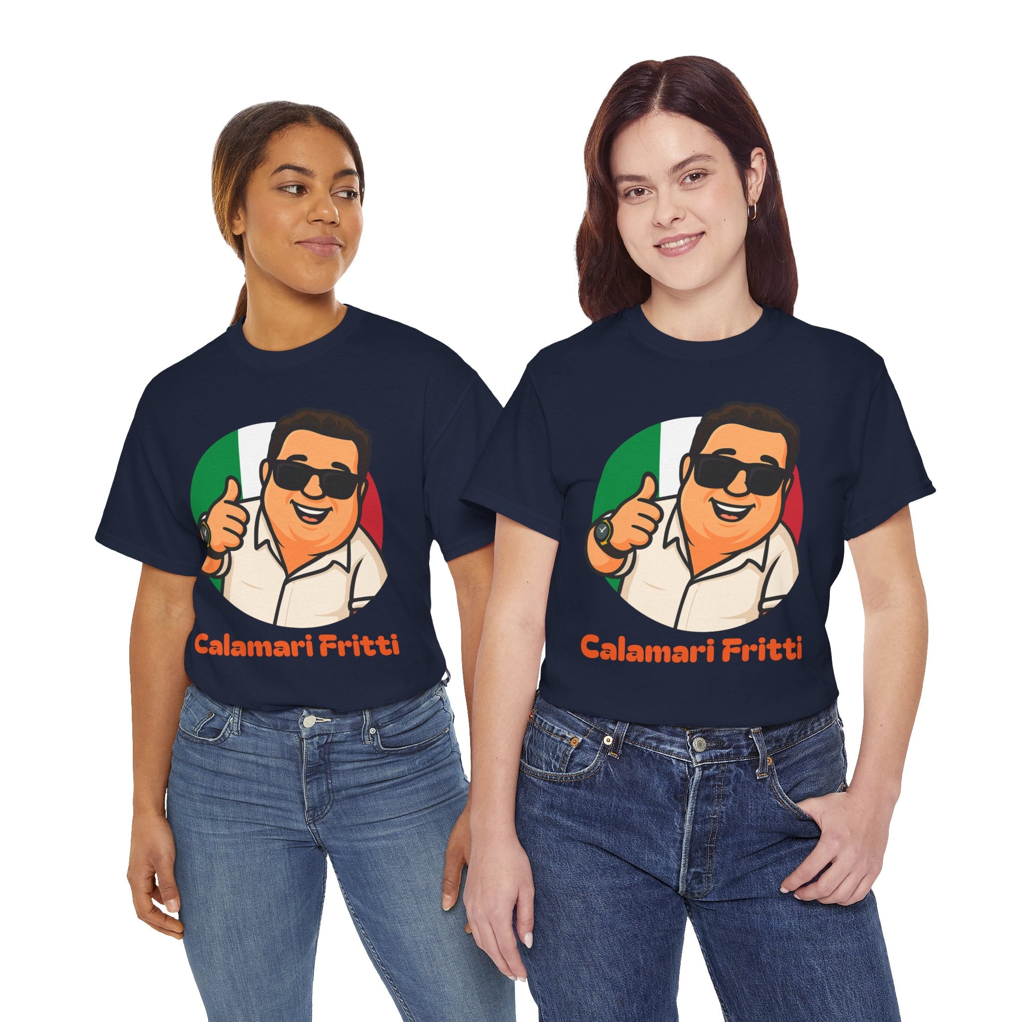 Zio Tony Collection Unisex Dad Jokes Funny Graphic Tee Calamari Fritti