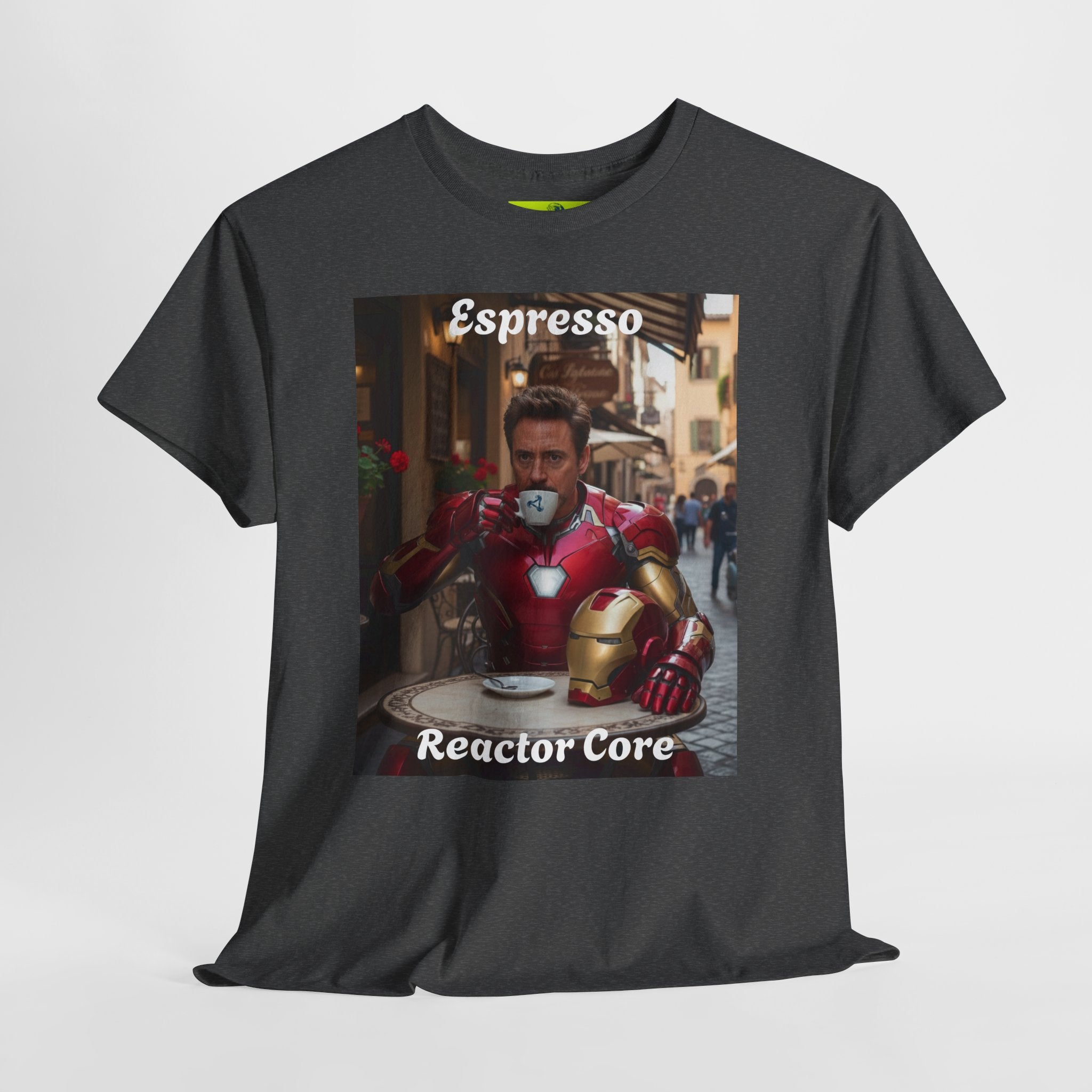 More Espresso Less Depresso Espresso Reactor Core Unisex Heavy Cotton Tee