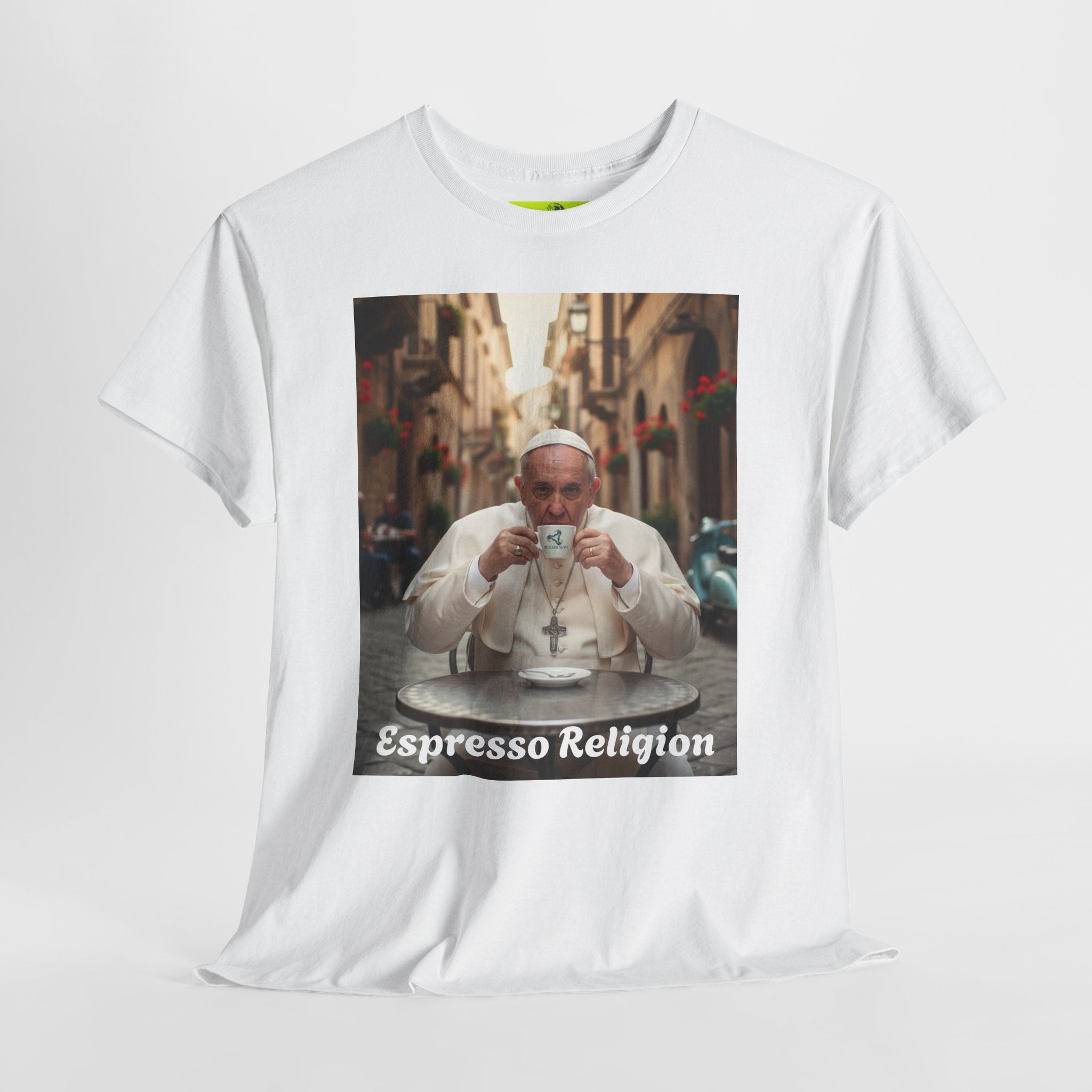 More Espresso Less Depresso Espresso Religion Unisex Heavy Cotton Tee