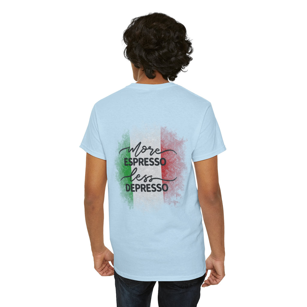 More Espresso Less Depresso Java Mutants Unisex Heavy Cotton Tee