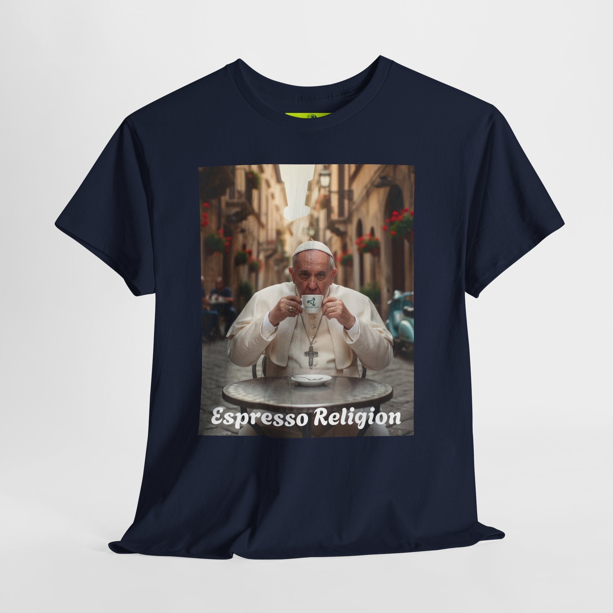 More Espresso Less Depresso Espresso Religion Unisex Heavy Cotton Tee