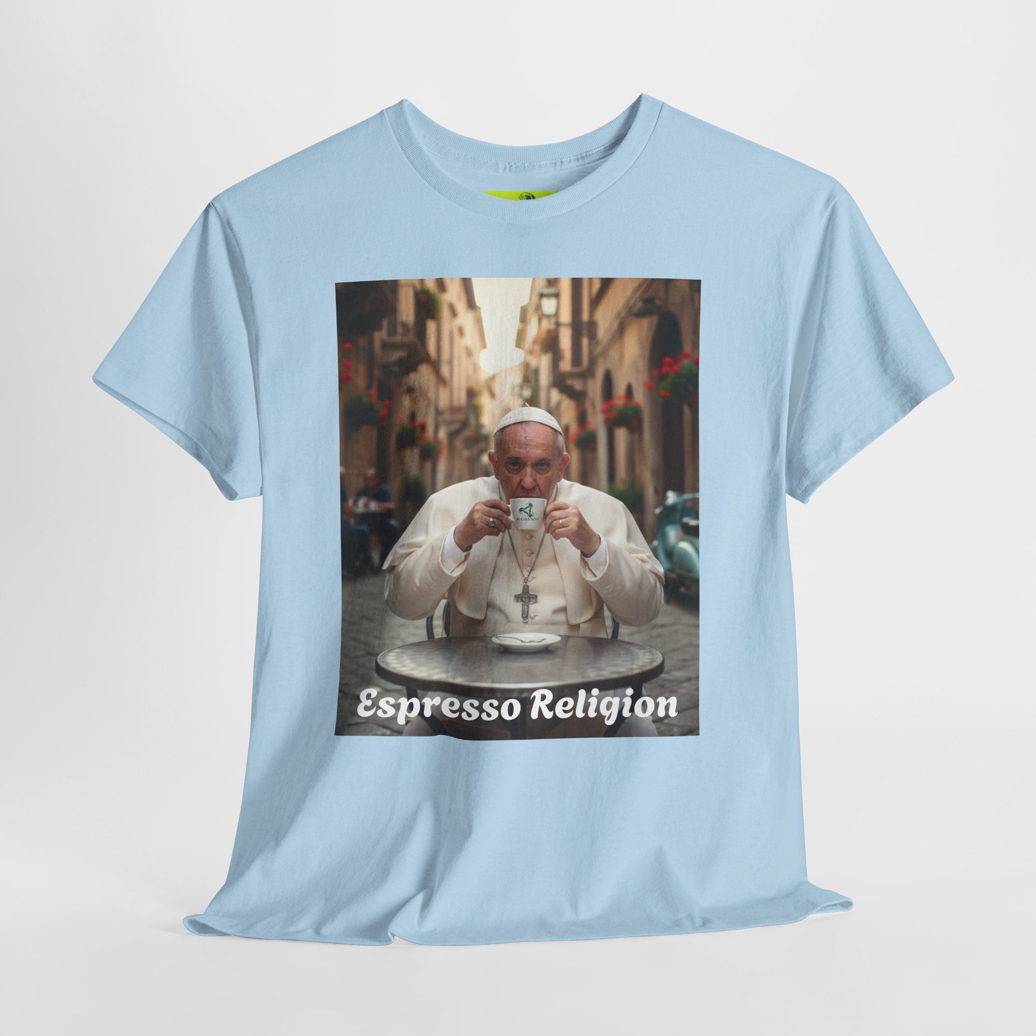More Espresso Less Depresso Espresso Religion Unisex Heavy Cotton Tee