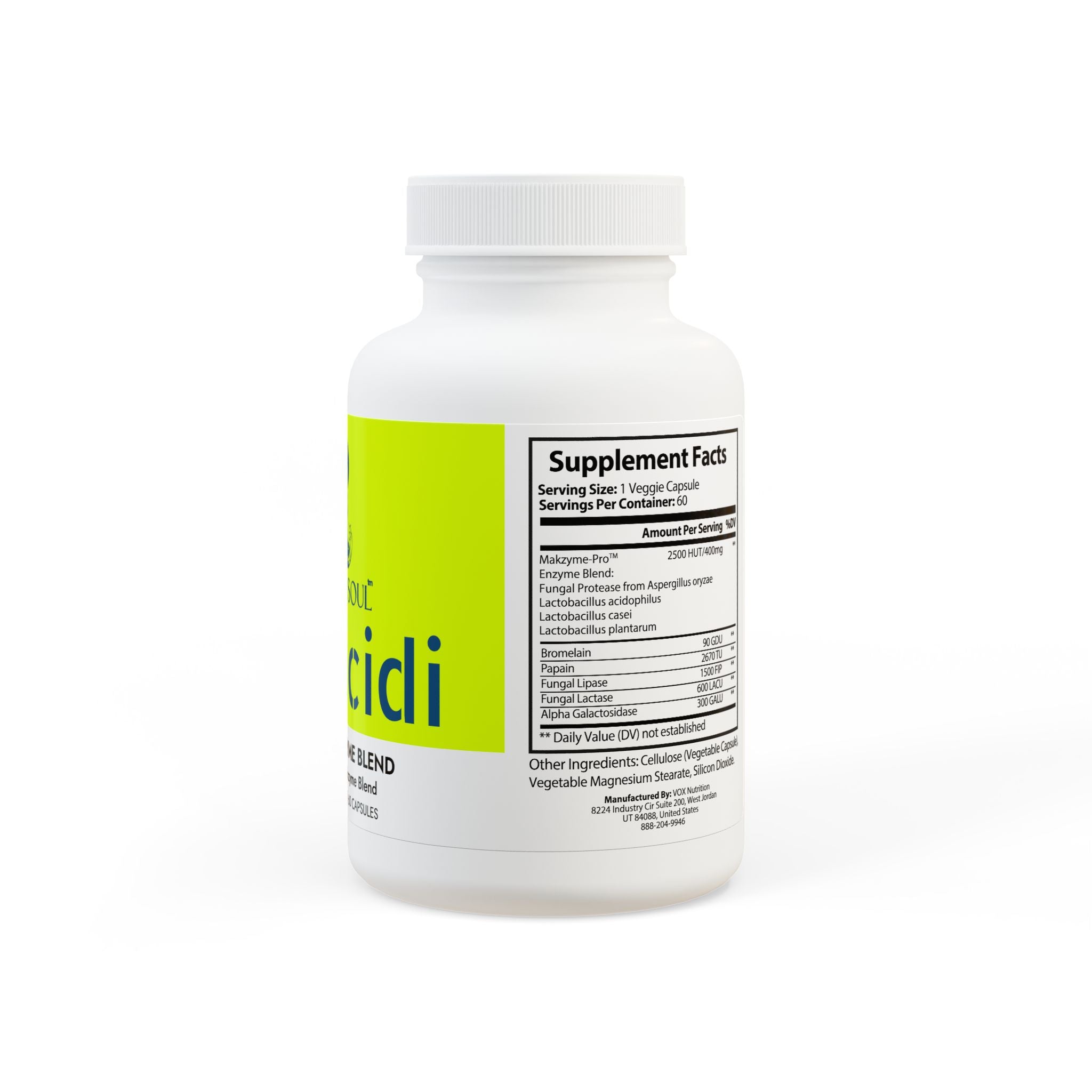 Sicilian Soul - Addicidi Digestive Enzyme Blend Supplement (60 Capsules)