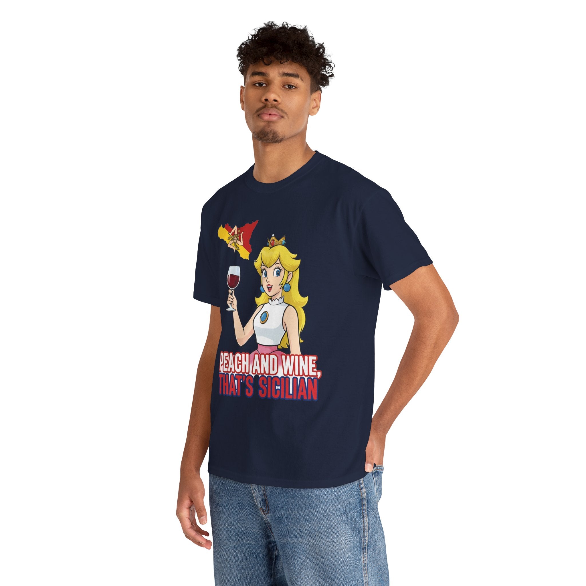 Peach and Wine Unisex Heavy Cotton Tee