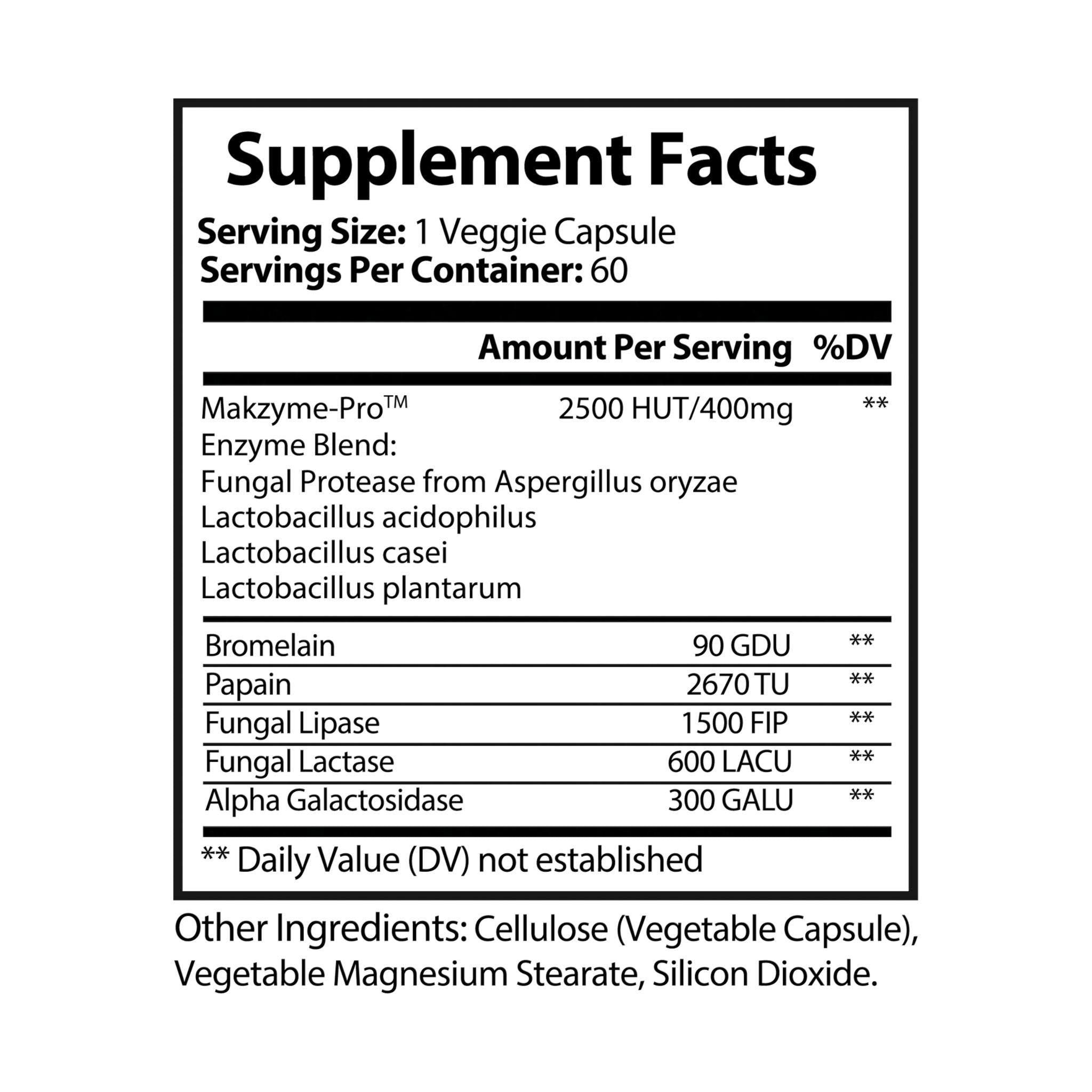 Sicilian Soul - Addicidi Digestive Enzyme Blend Supplement (60 Capsules)