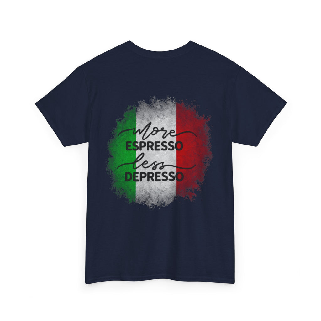 More Espresso Less Depresso Gru Unisex Heavy Cotton Tee