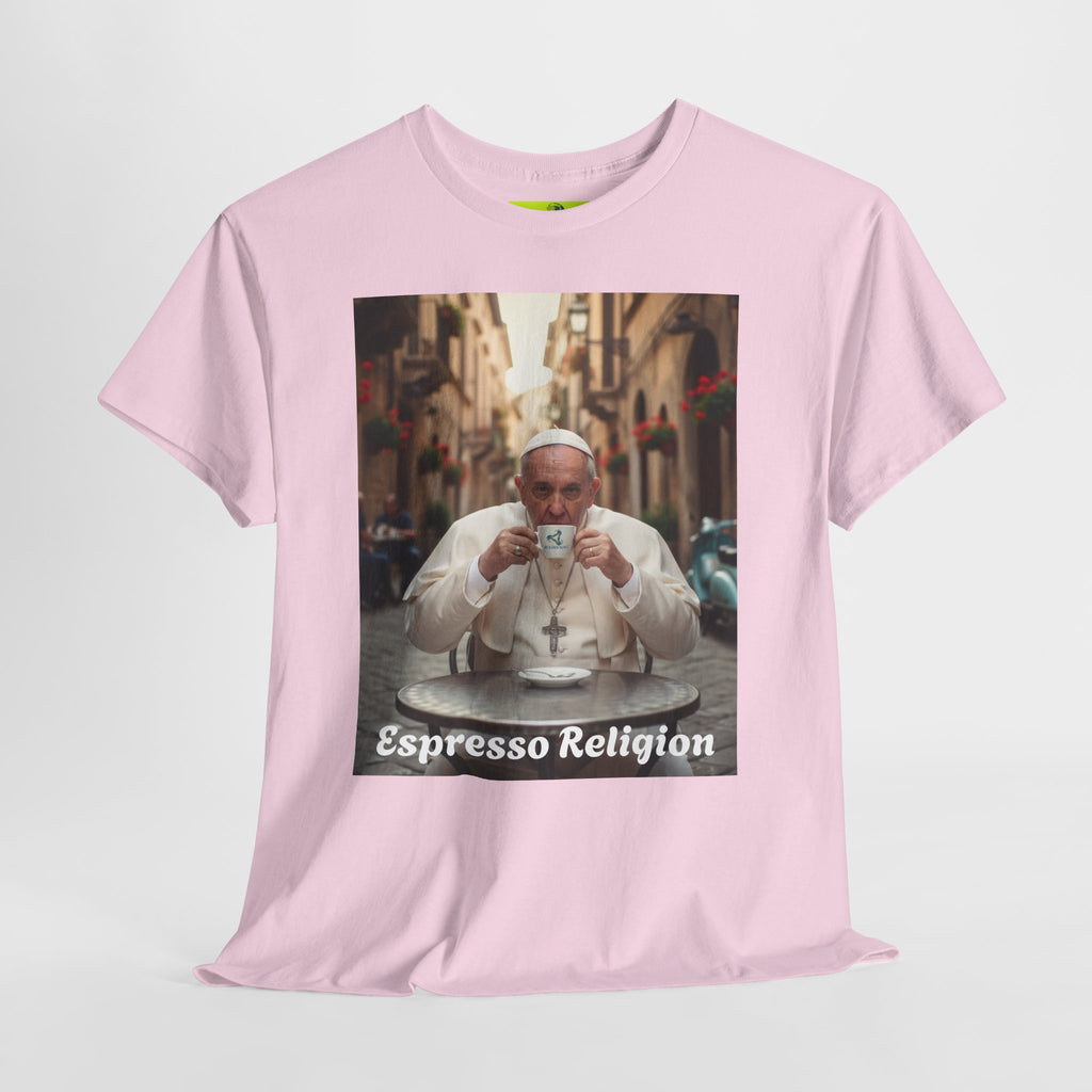 More Espresso Less Depresso Espresso Religion Unisex Heavy Cotton Tee