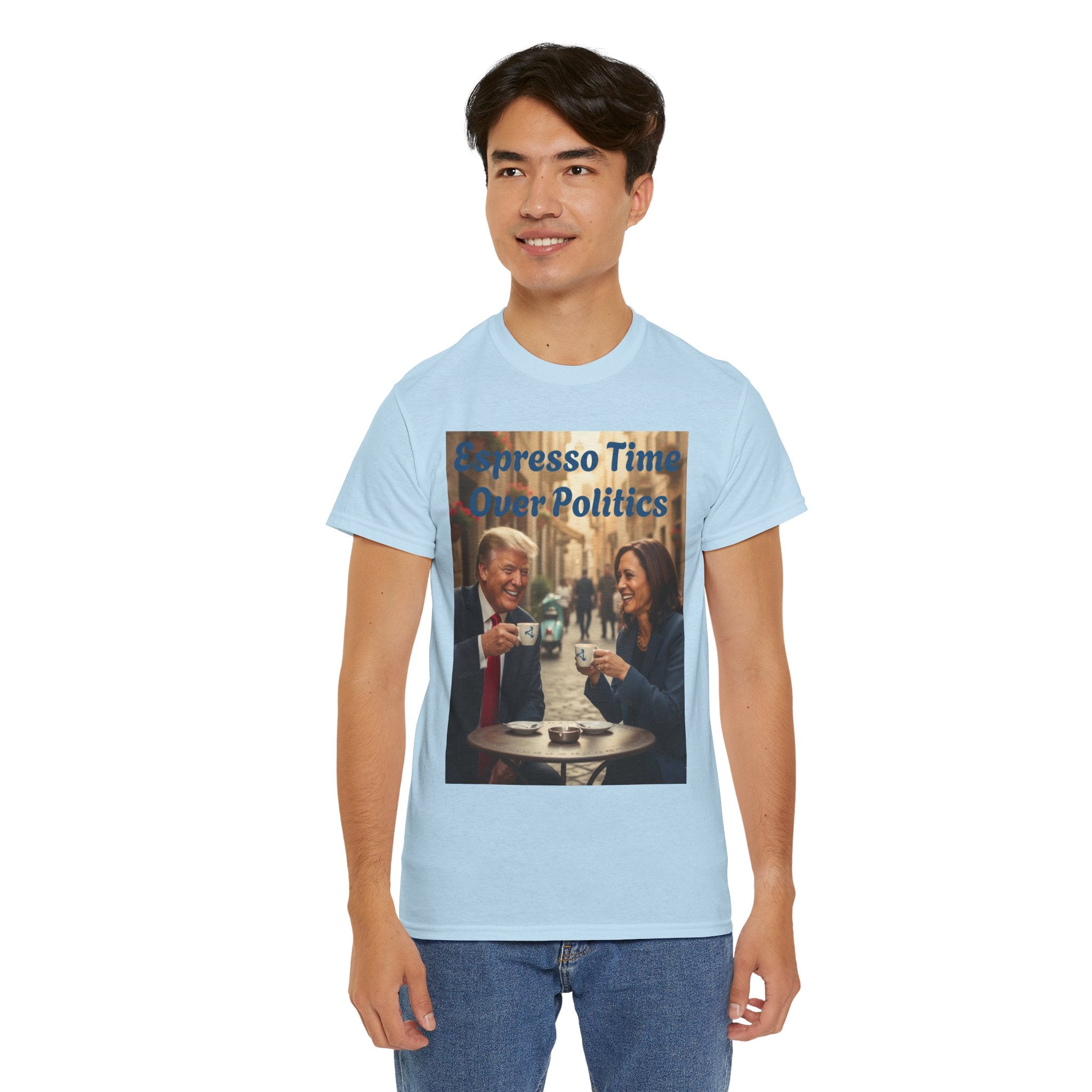 More Espresso Less Depresso Espresso Time Unisex Heavy Cotton Tee