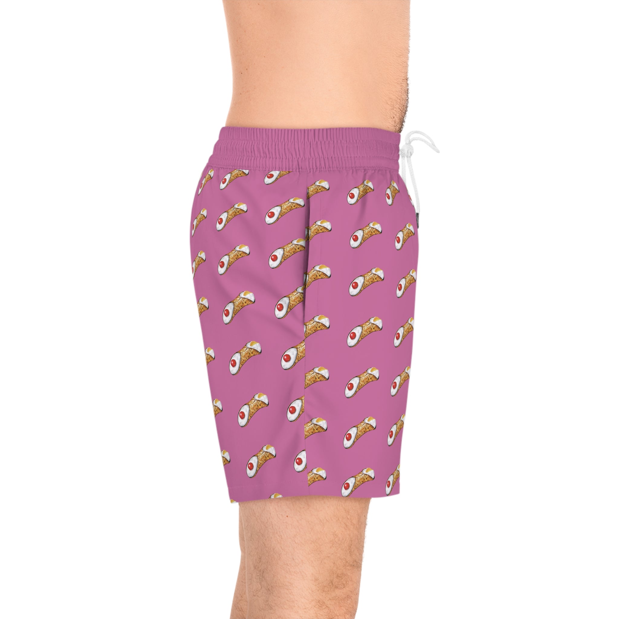 Pink Cannoli Print Swim Shorts