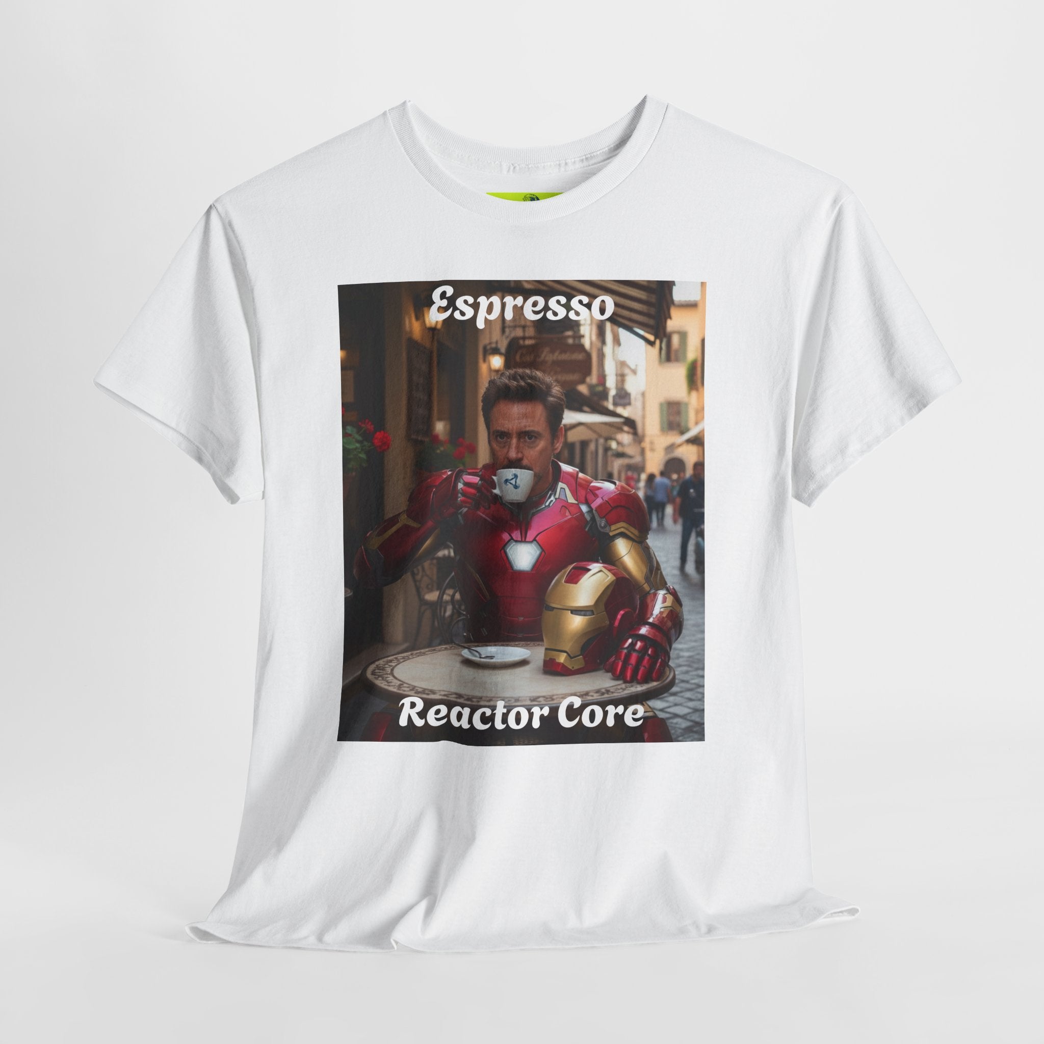 More Espresso Less Depresso Espresso Reactor Core Unisex Heavy Cotton Tee