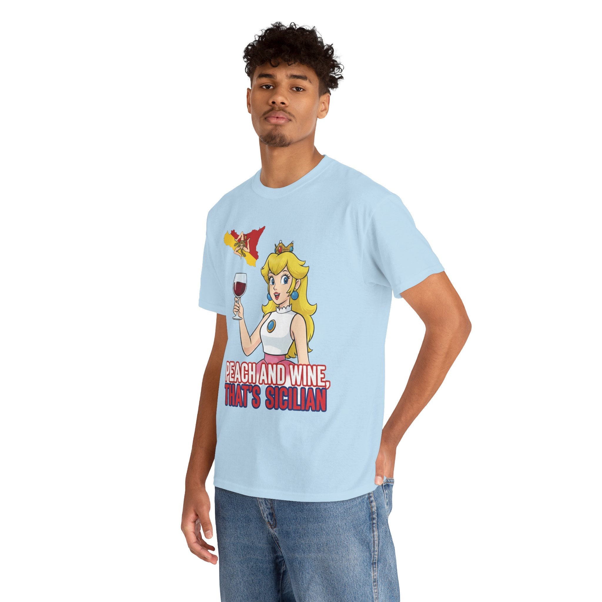 Peach and Wine Unisex Heavy Cotton Tee