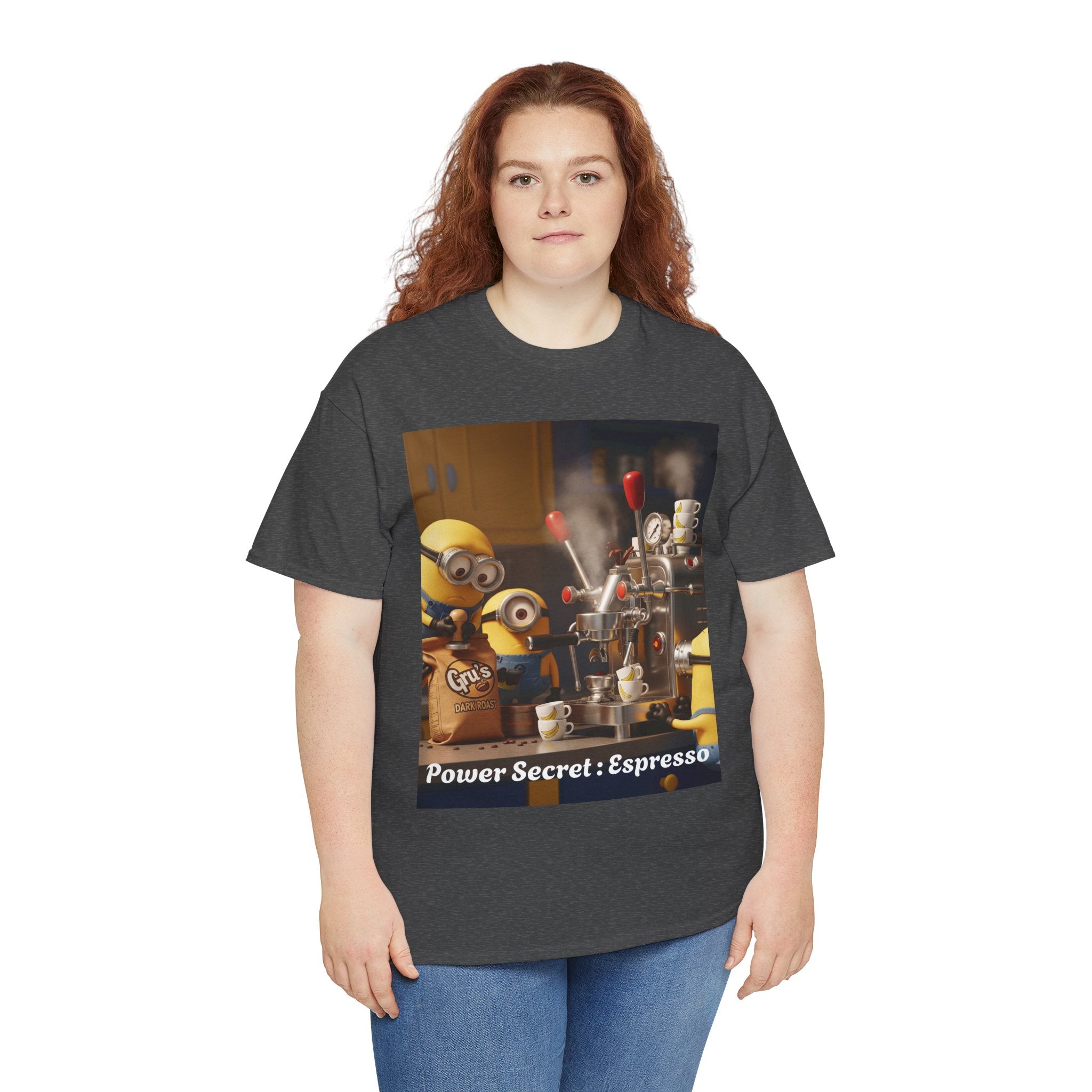More Espresso Less Depresso Gru Unisex Heavy Cotton Tee