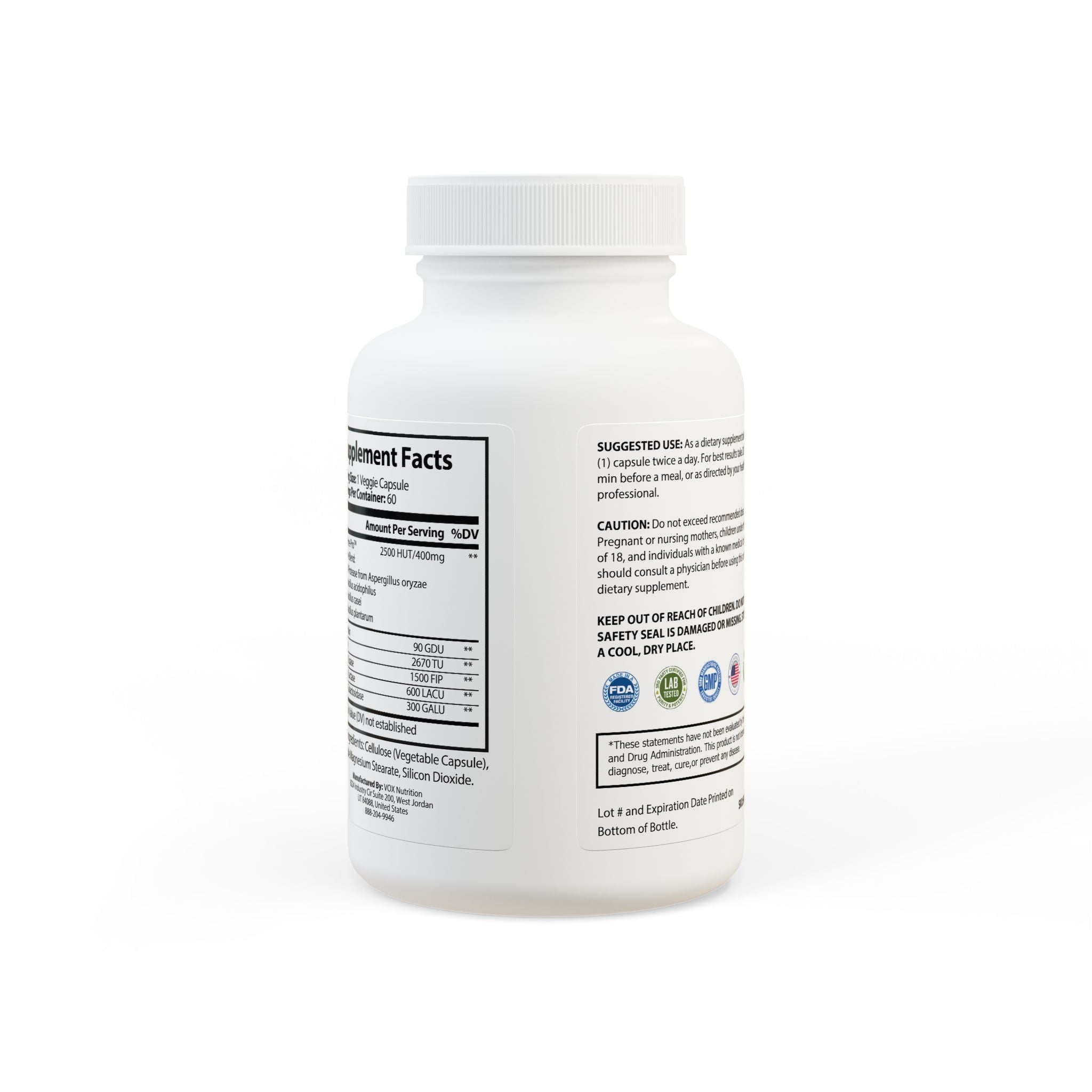 Sicilian Soul - Addicidi Digestive Enzyme Blend Supplement (60 Capsules)