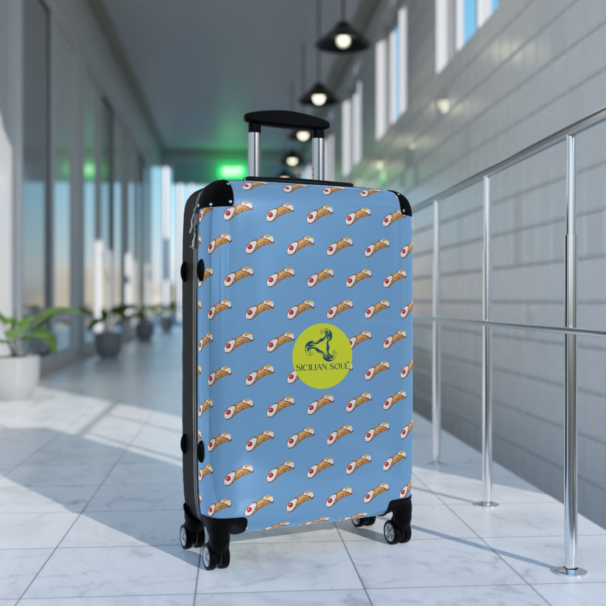 Sicilian Soul Suitcase Cannoli Pattern Suitcase for Travel Lovers