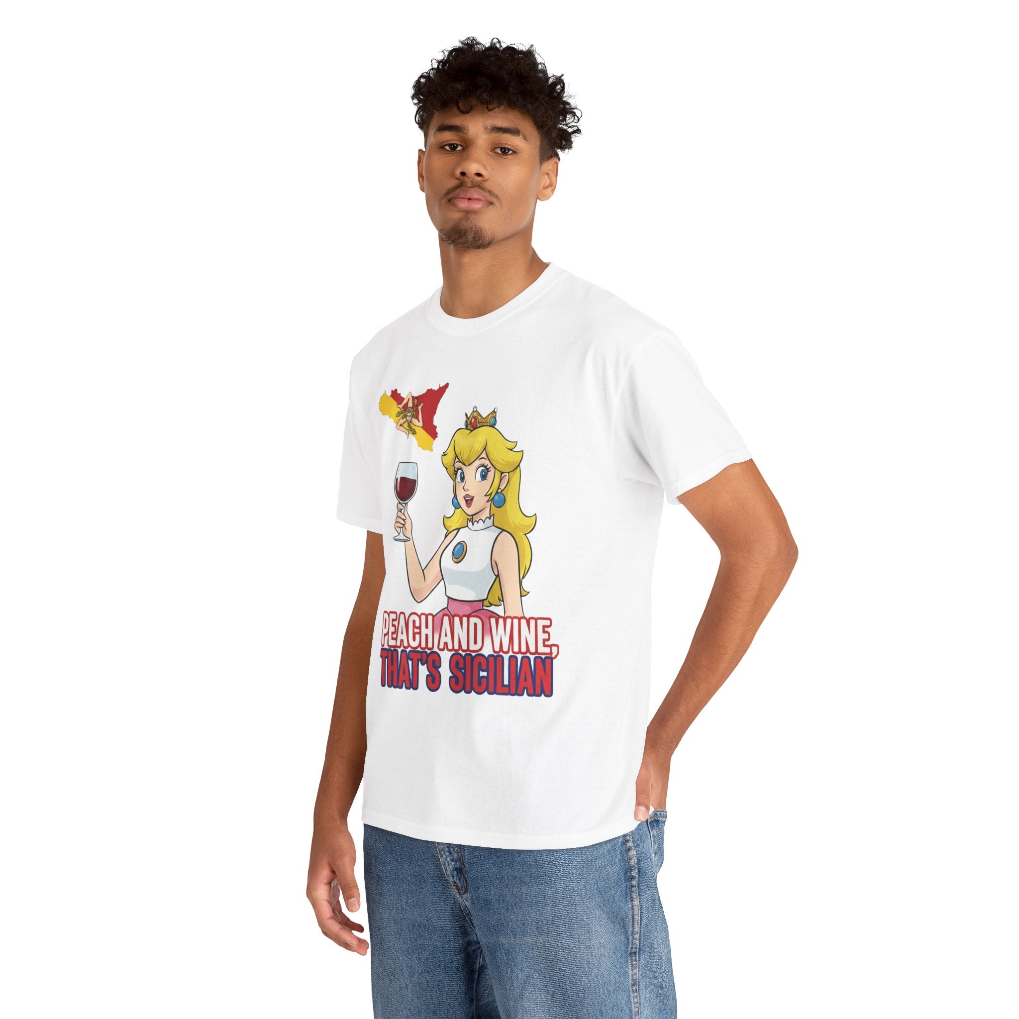Peach and Wine Unisex Heavy Cotton Tee