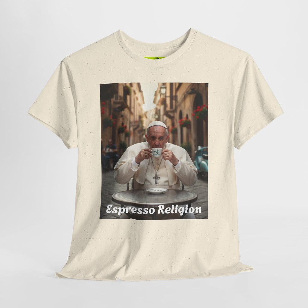 More Espresso Less Depresso Espresso Religion Unisex Heavy Cotton Tee