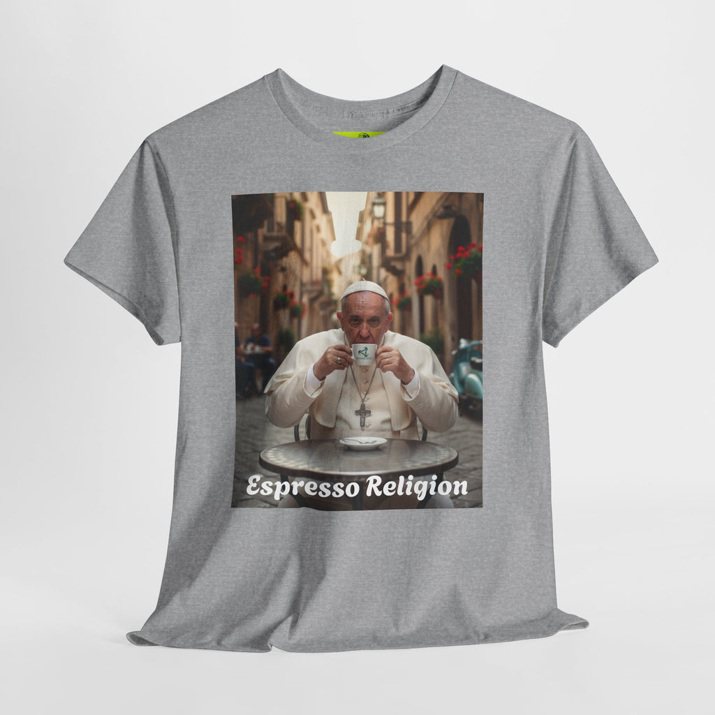 More Espresso Less Depresso Espresso Religion Unisex Heavy Cotton Tee