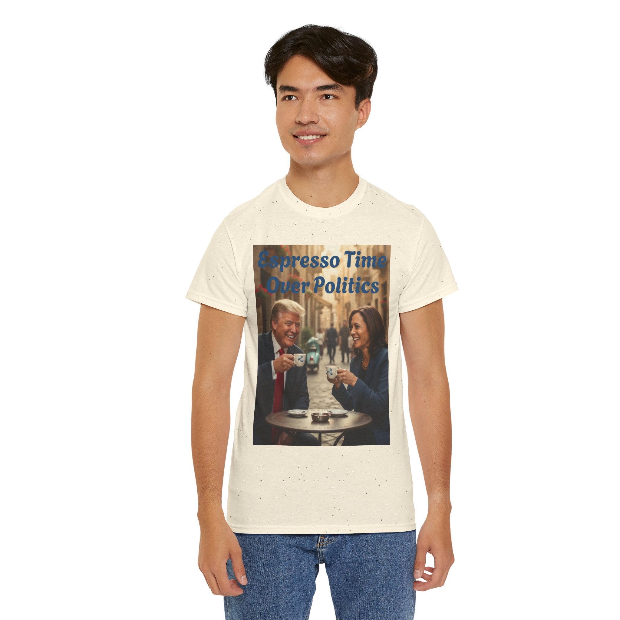 More Espresso Less Depresso Espresso Time Unisex Heavy Cotton Tee