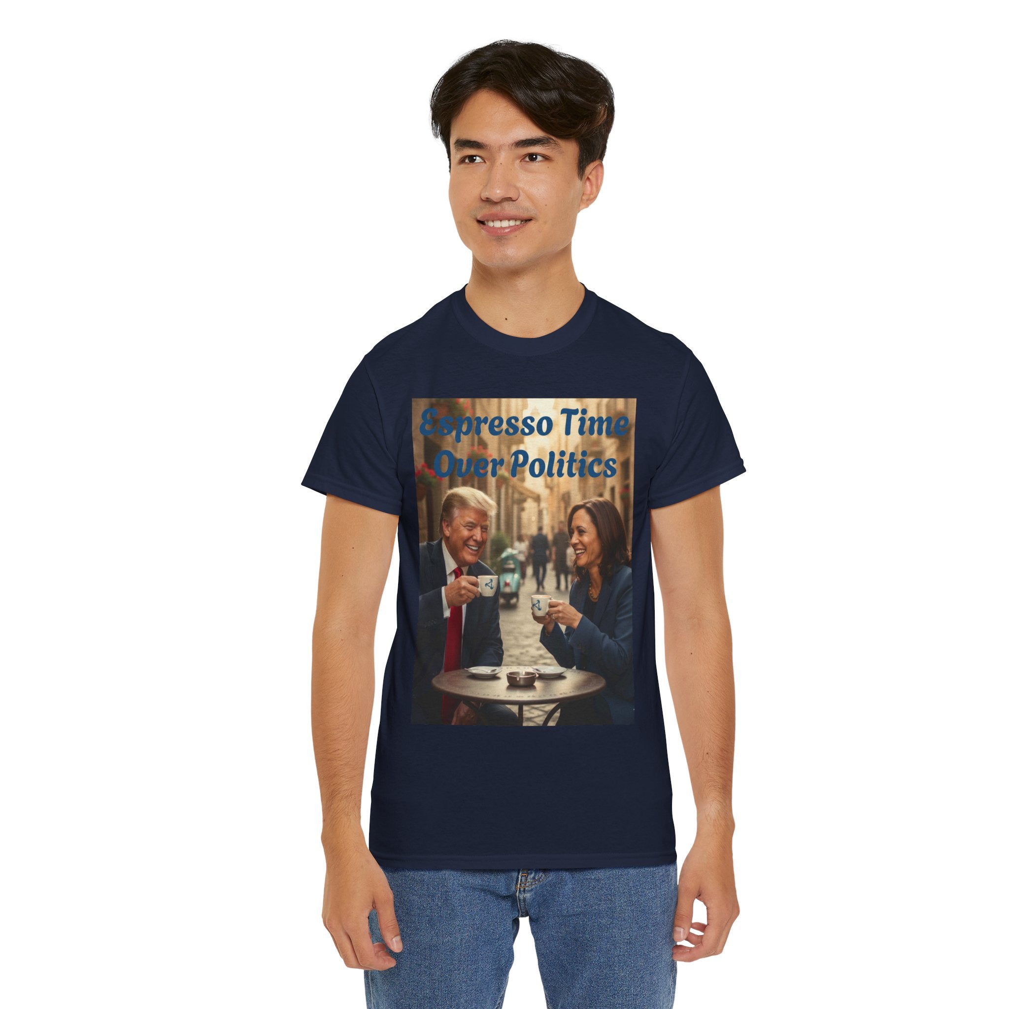 More Espresso Less Depresso Espresso Time Unisex Heavy Cotton Tee