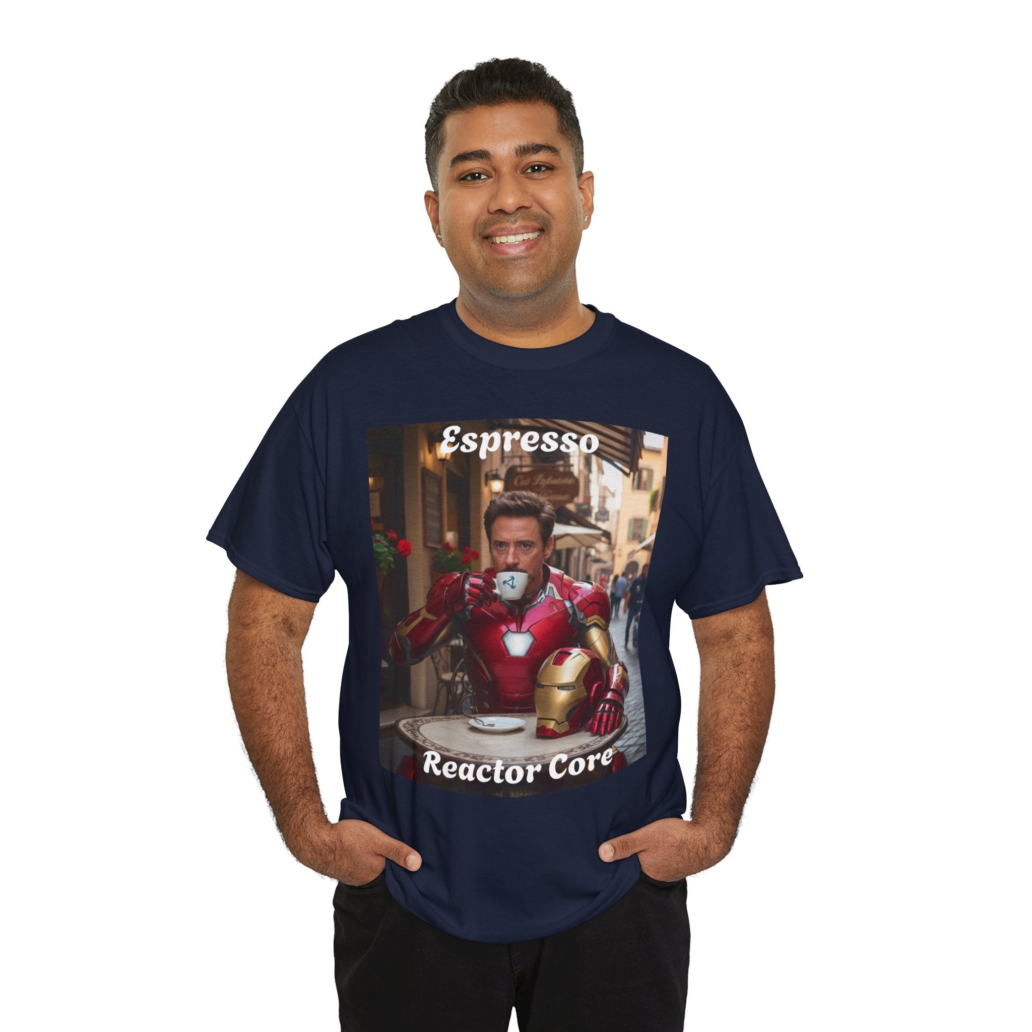 More Espresso Less Depresso Espresso Reactor Core Unisex Heavy Cotton Tee
