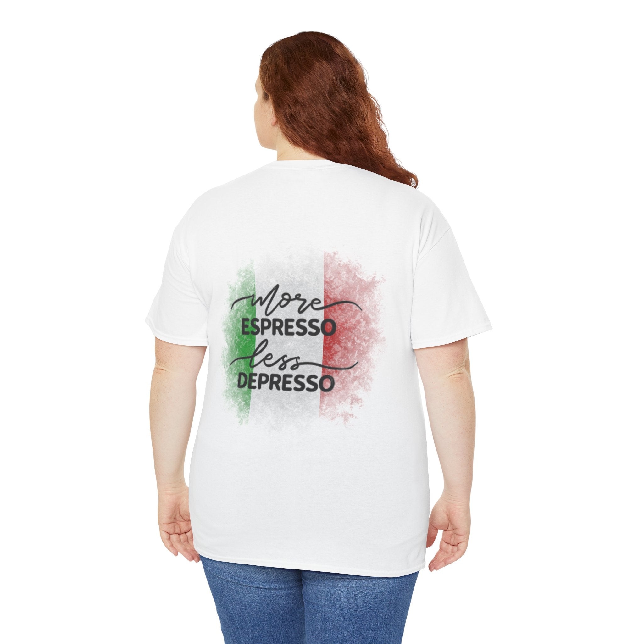 More Espresso Less Depresso Gru Unisex Heavy Cotton Tee