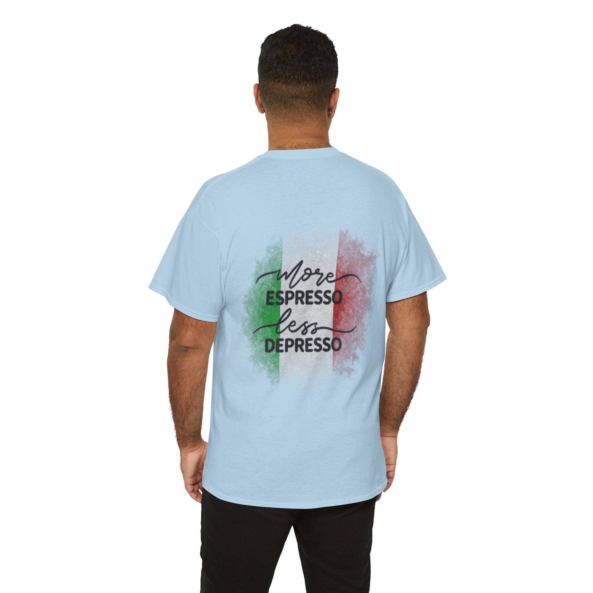 More Espresso Less Depresso Espresso Reactor Core Unisex Heavy Cotton Tee