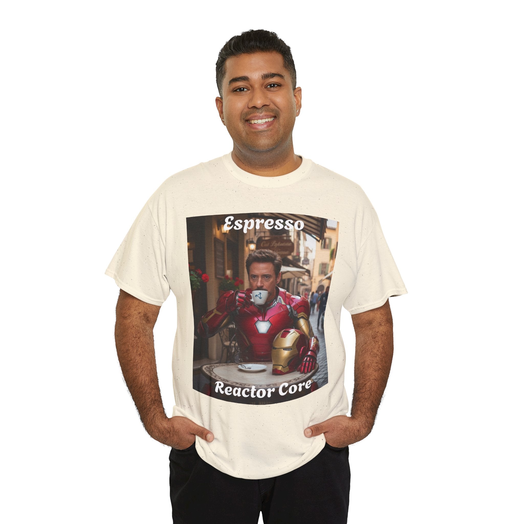 More Espresso Less Depresso Espresso Reactor Core Unisex Heavy Cotton Tee