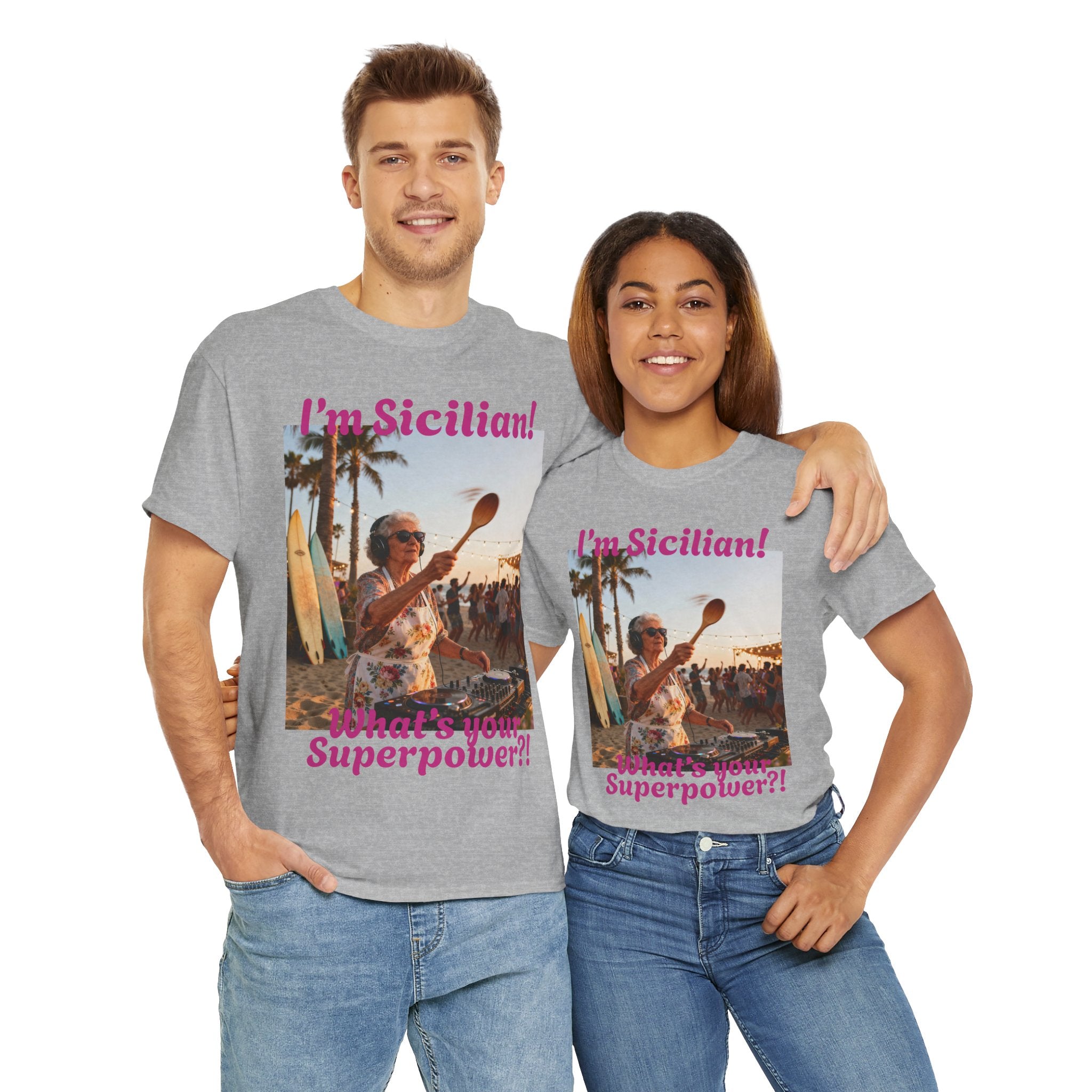 Sicilian Superpower Unisex Heavy Cotton Tee
