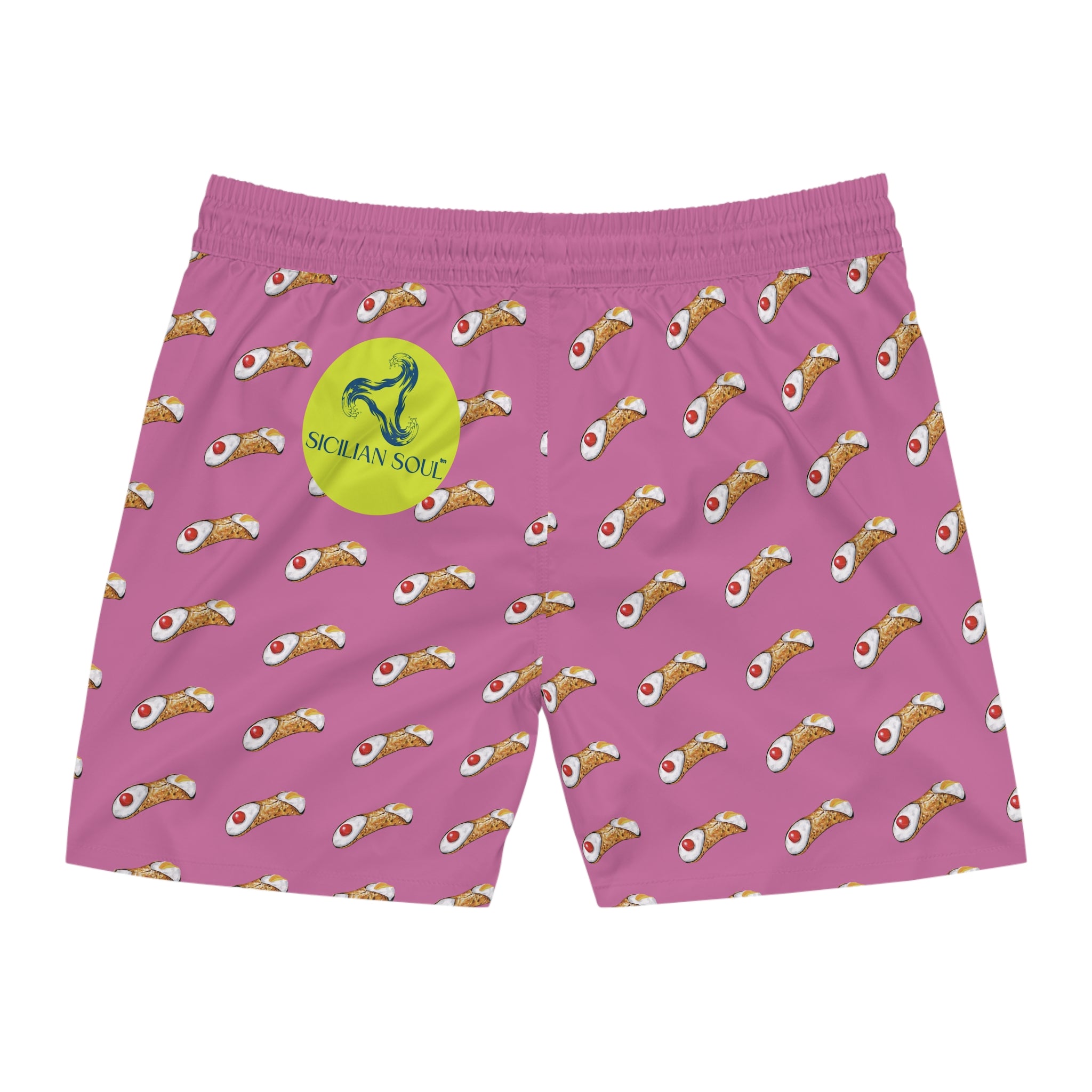 Pink Cannoli Print Swim Shorts